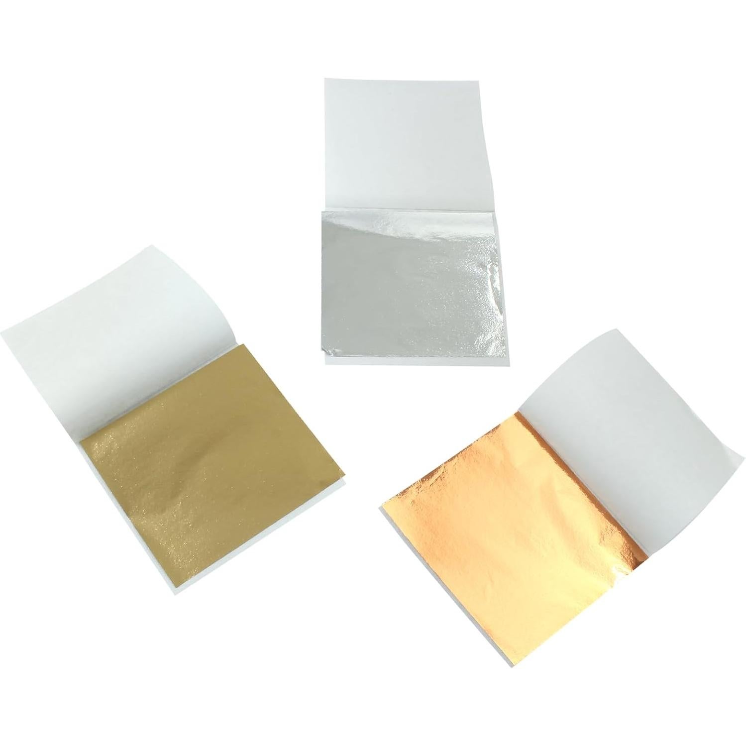 Hojas de Oro Imitación Piutouyar 200 Pcs 8x8.5 cm 3 Colores