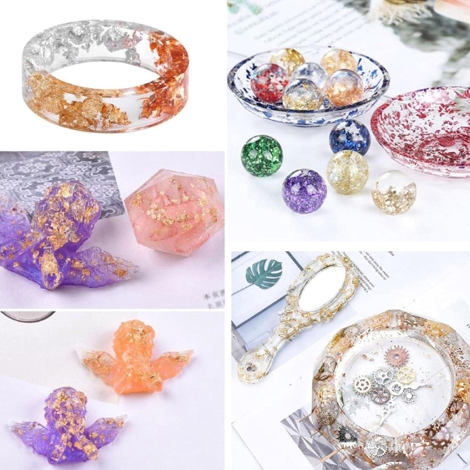 Copos de Hoja de Oro YANIYA para Manualidades y Uñas 36 Pcs