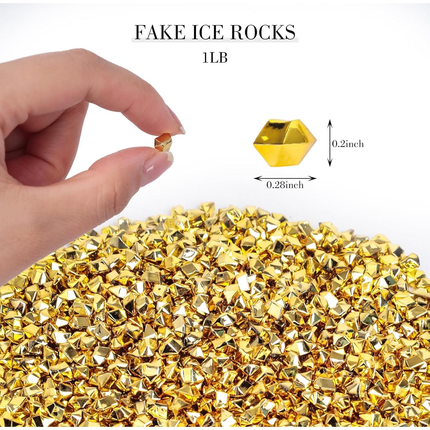 Rocas de Hielo Falsas DomeStar 4200 Piezas Doradas 0.51cm