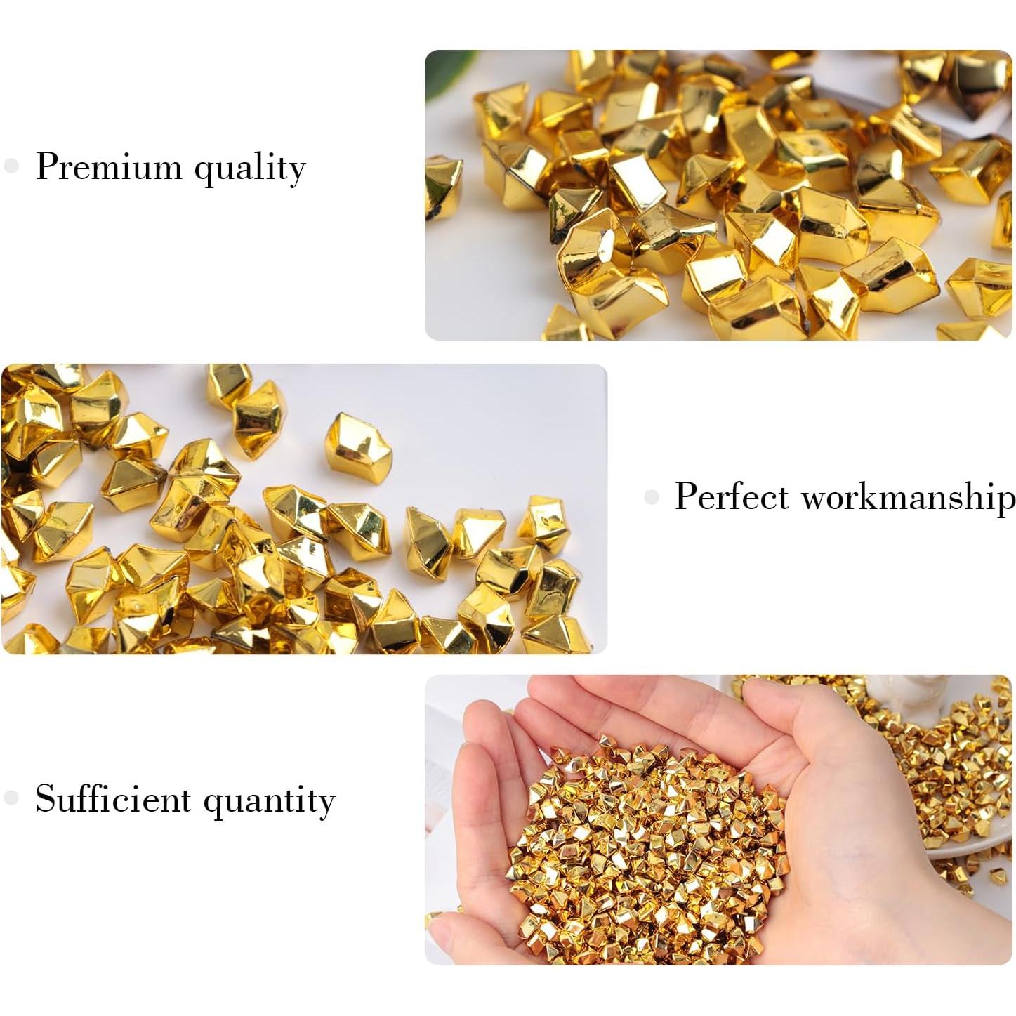 Rocas de Hielo Falsas DomeStar 4200 Piezas Doradas 0.51cm