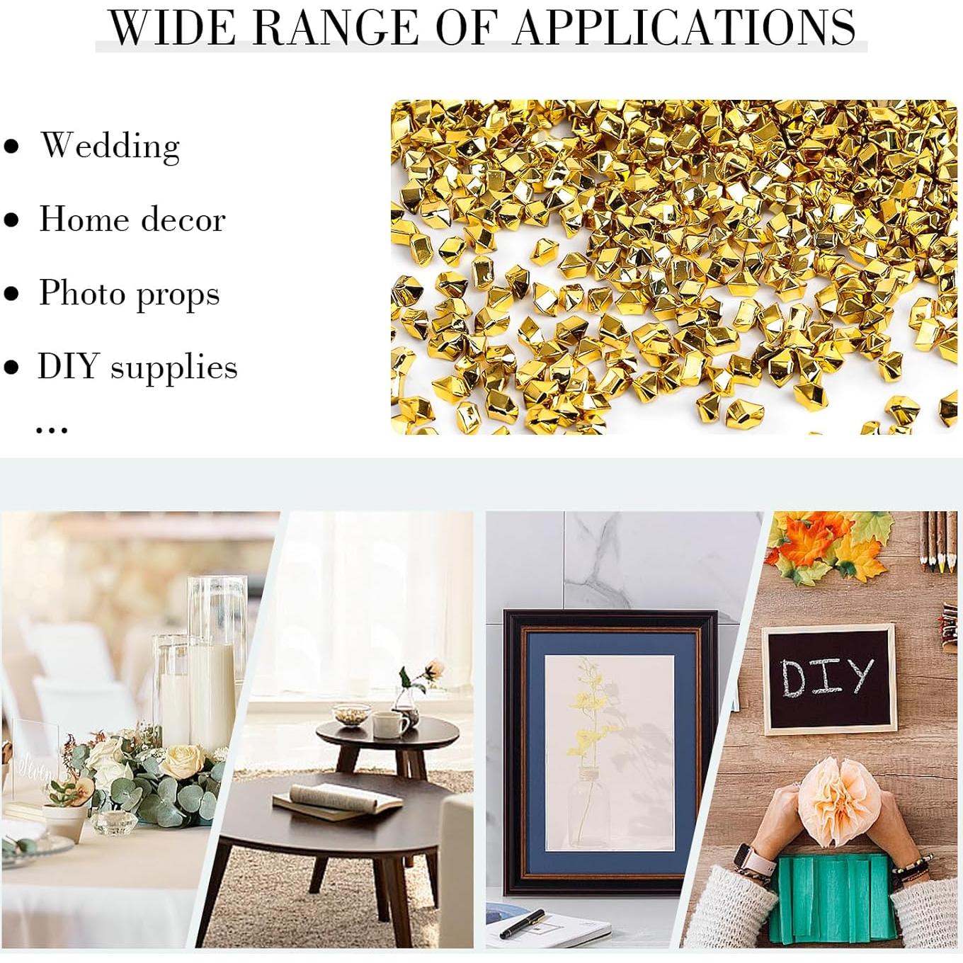 Rocas de Hielo Falsas DomeStar 4200 Piezas Doradas 0.51cm