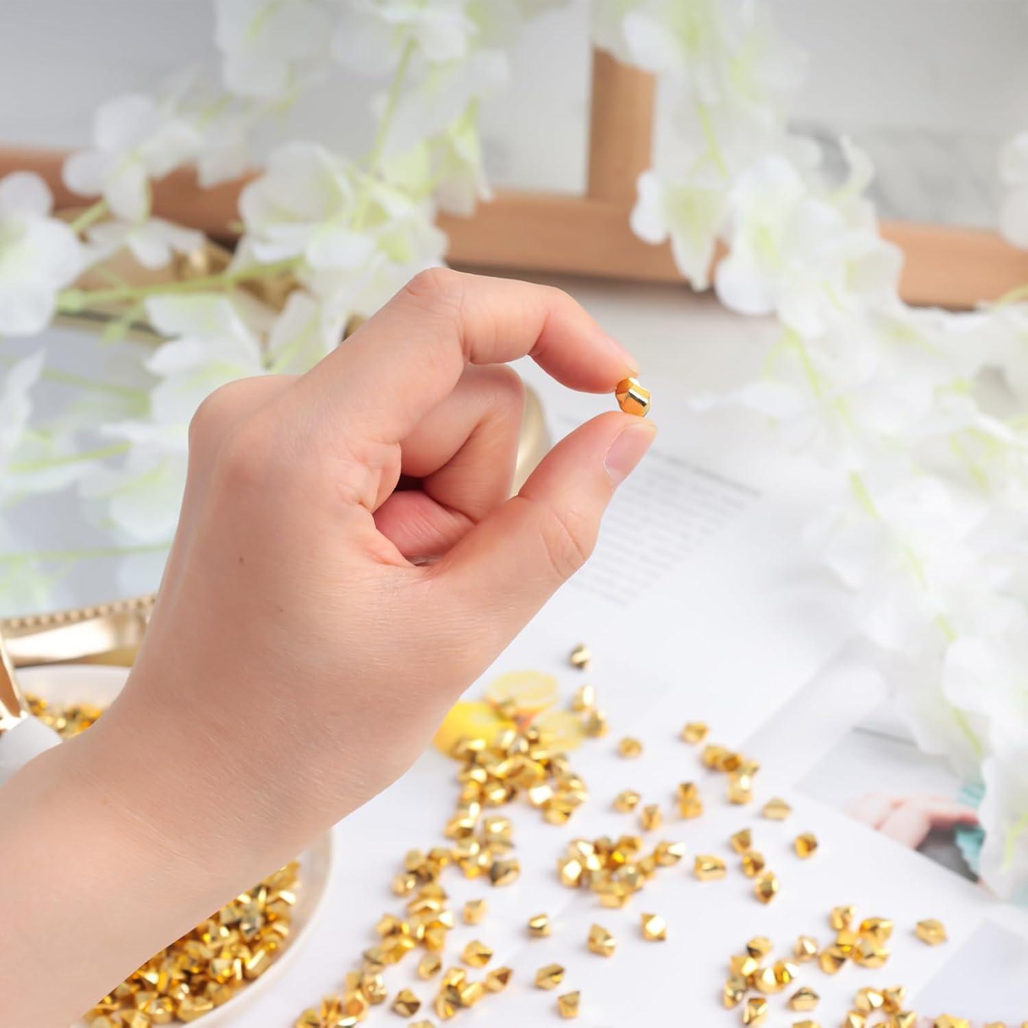 Rocas de Hielo Falsas DomeStar 4200 Piezas Doradas 0.51cm