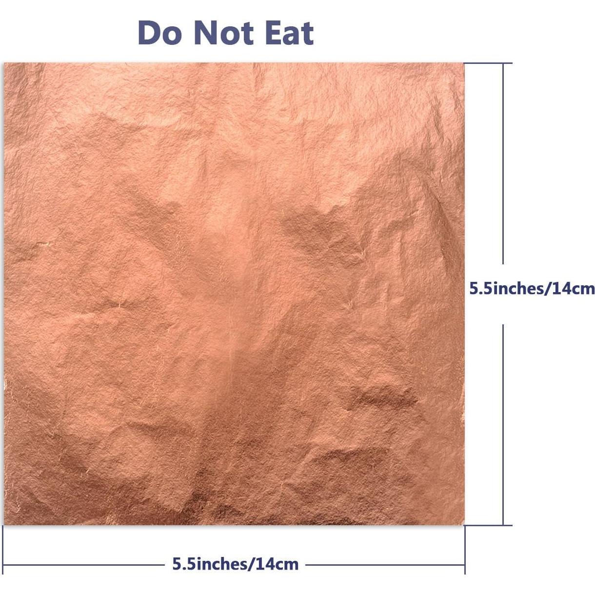 Pangda 300 Hojas de Oro, Plata y Cobre para Manualidades 14x14cm