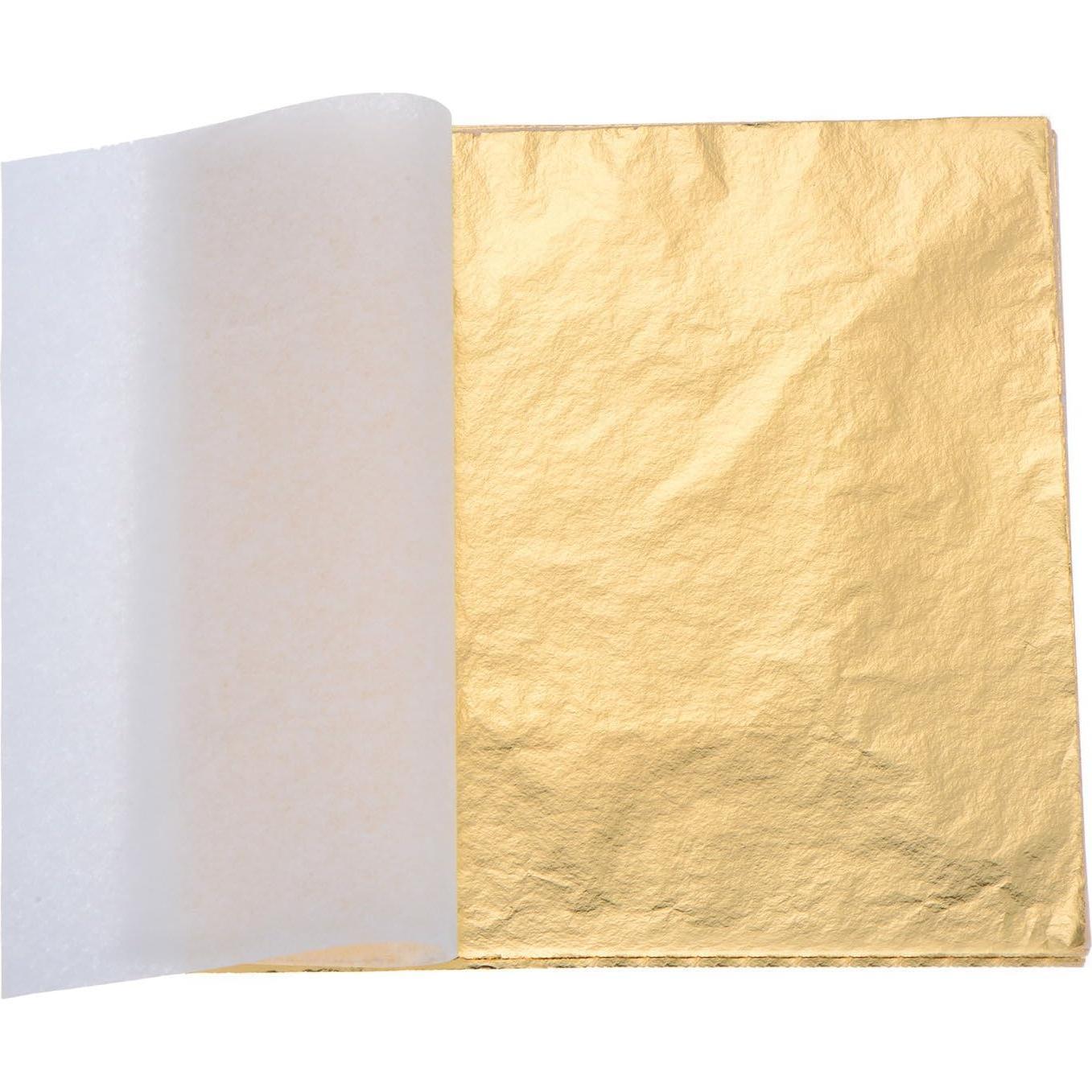 Pangda 300 Hojas de Oro, Plata y Cobre para Manualidades 14x14cm