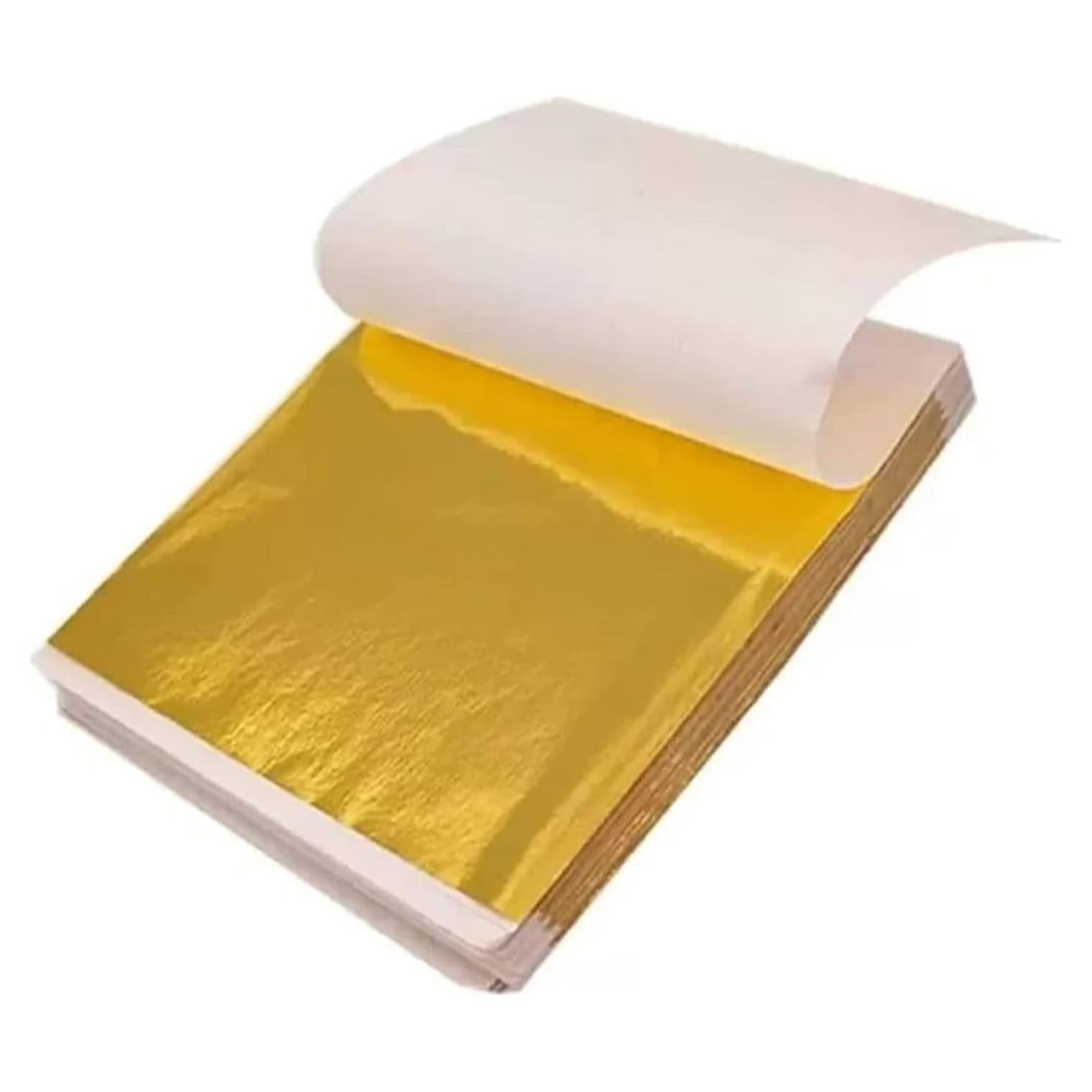 Hojas de Oro Imitación Famosa 100 Unidades 8x8 cm