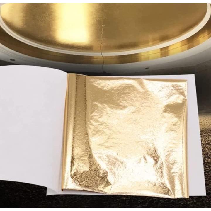 Hojas de Oro Imitación Famosa 100 Unidades 8x8 cm