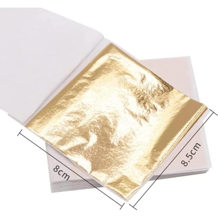 Hojas de Oro Imitación Famosa 100 Unidades 8x8 cm