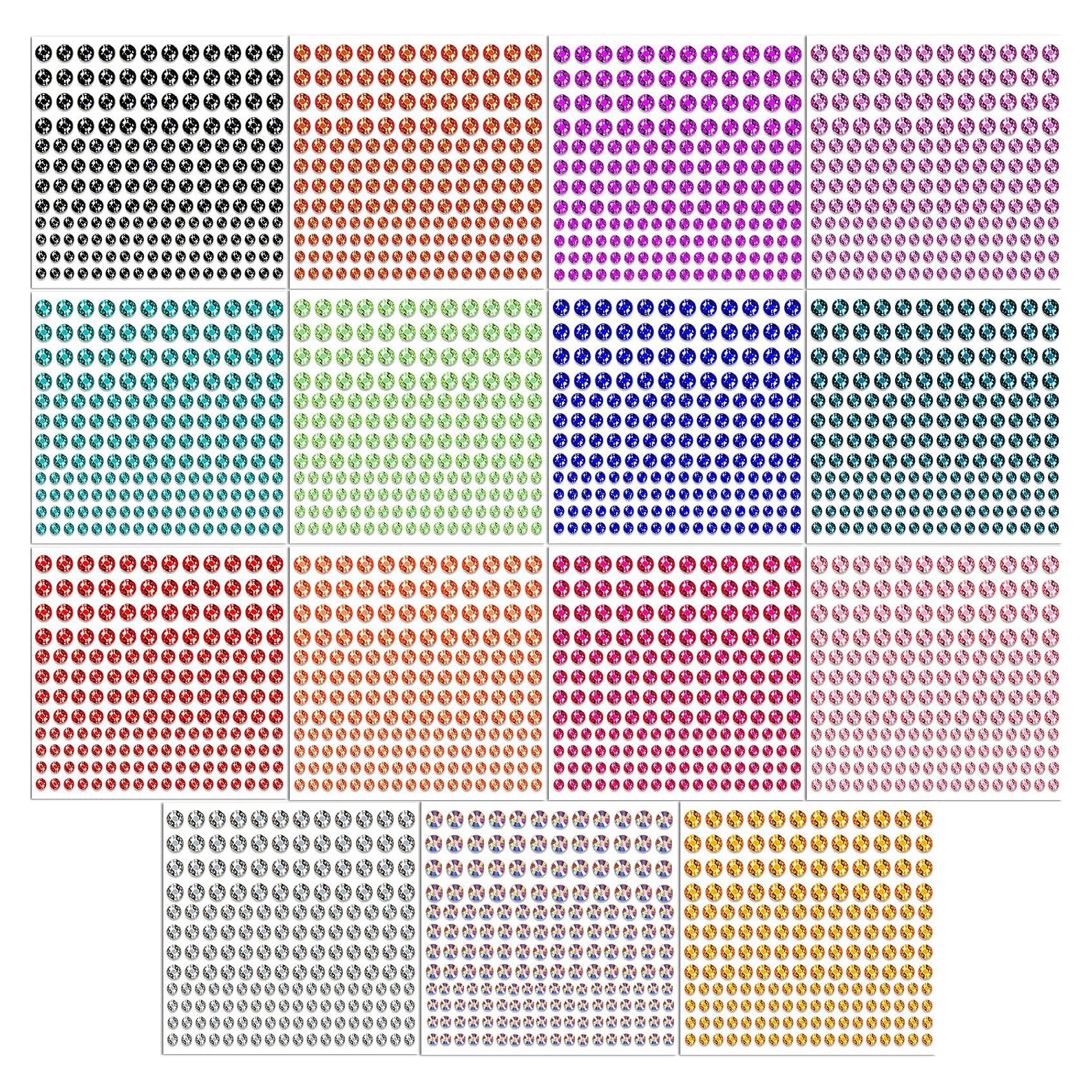 Calcomanías de Rhinestone Housuner 2580 Piezas Multicolor