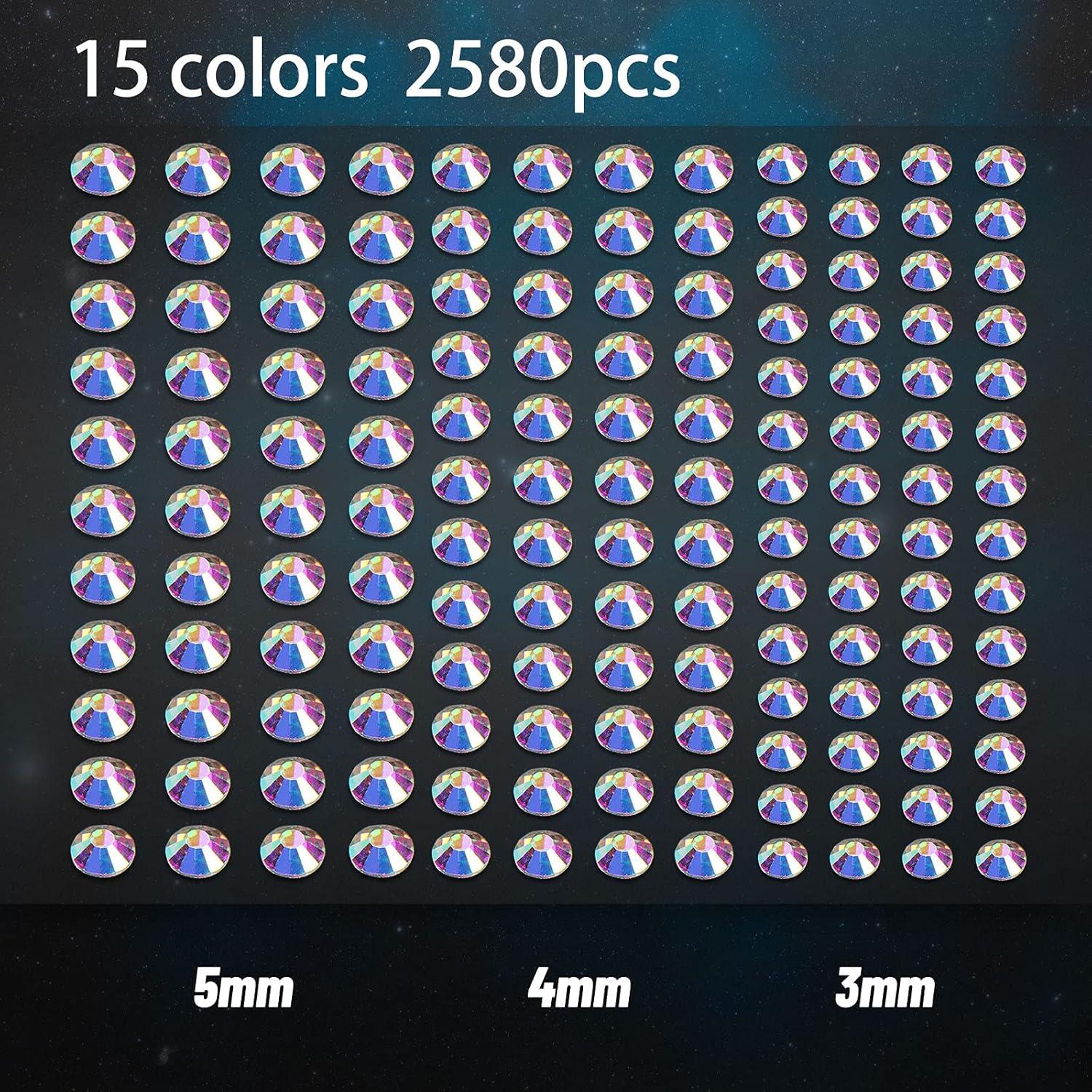 Calcomanías de Rhinestone Housuner 2580 Piezas Multicolor