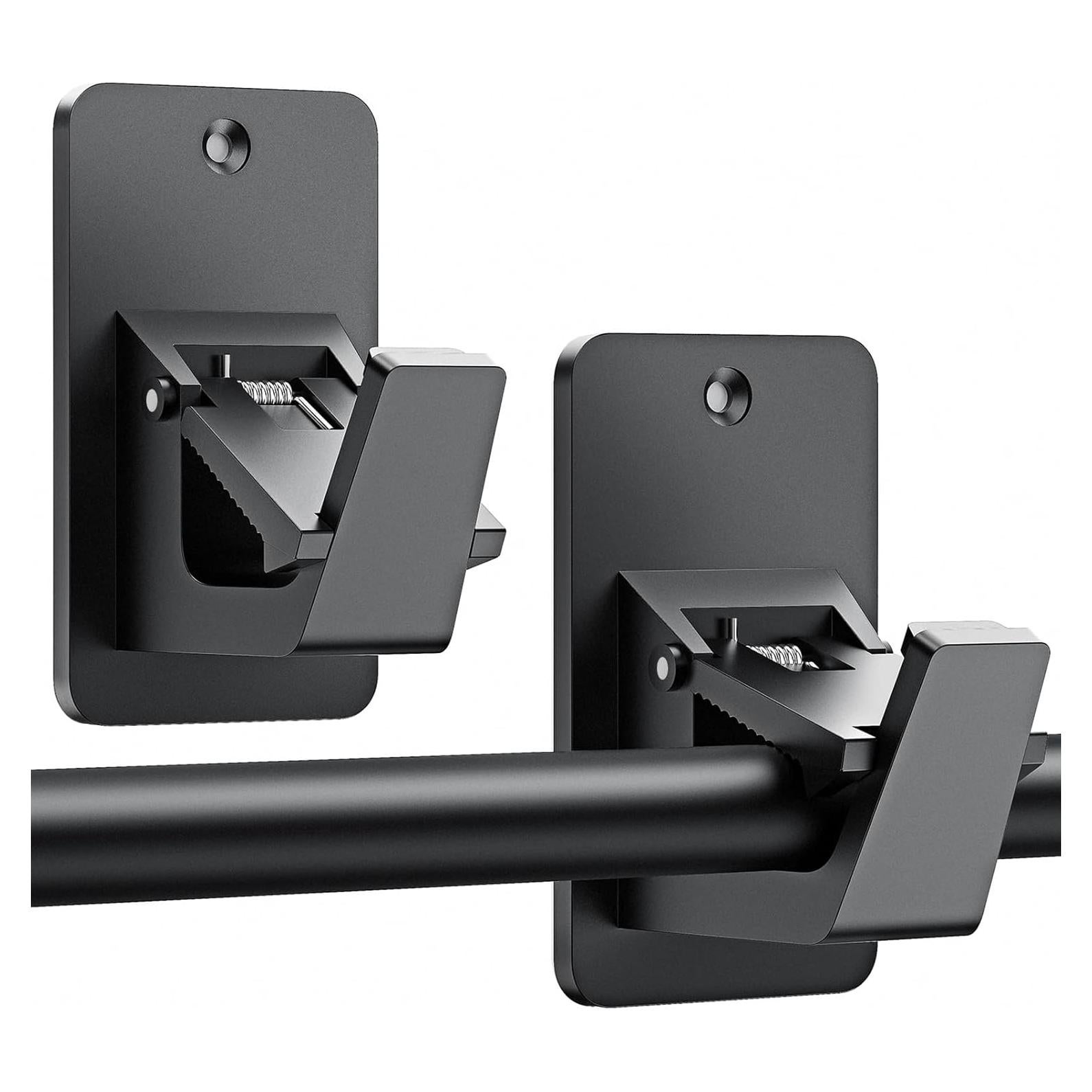 Soportes de Varilla de Cortina Adhesivos 3M EKOTTOK - 2PC Negro