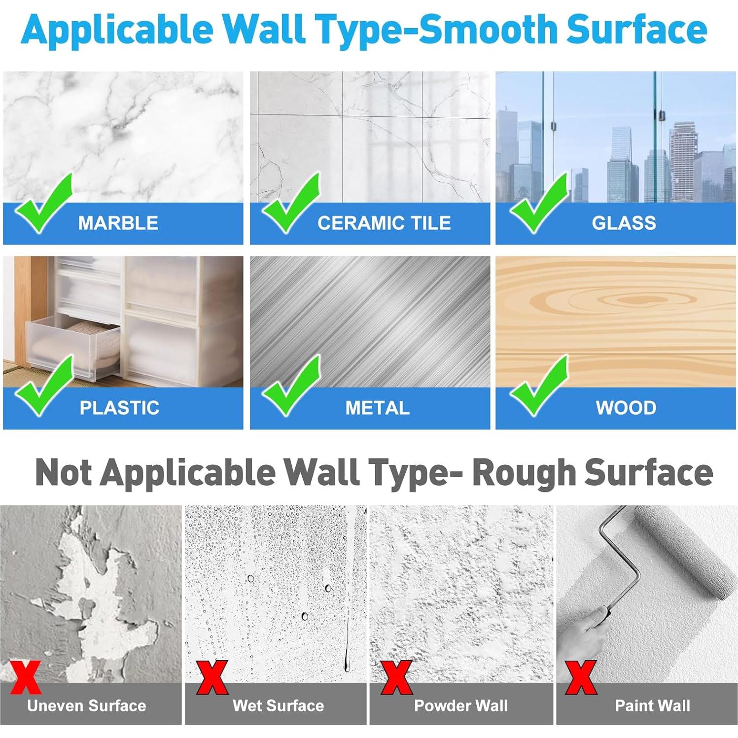 Soporte Adhesivo para Barra de Cortina ARTOSHIN 12 Piezas
