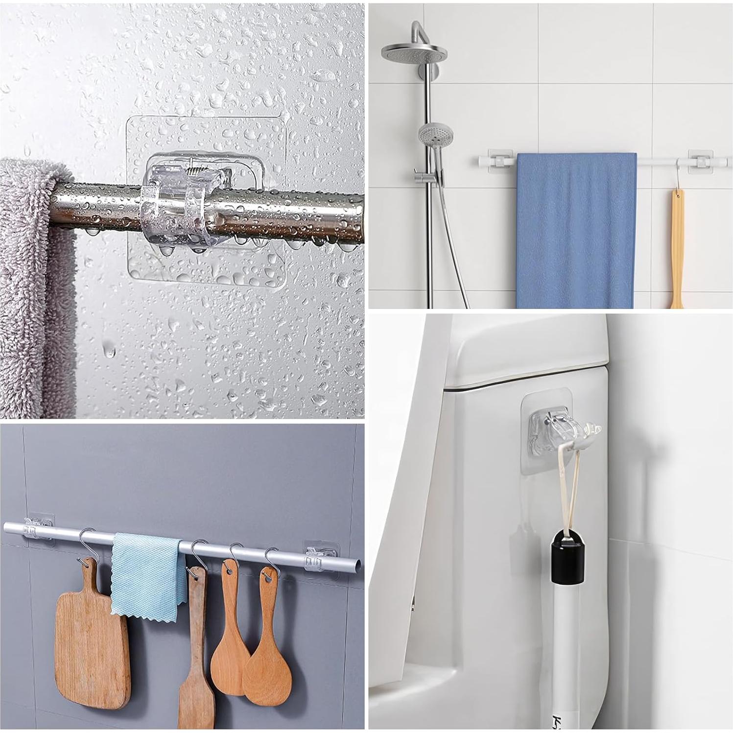 Soporte Adhesivo para Barra de Cortina ARTOSHIN 12 Piezas