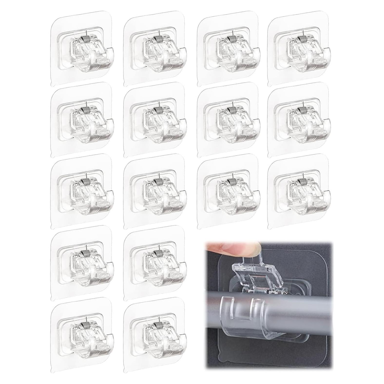 Soporte para Barra de Cortina Sin Perforación Tendiren 16pcs