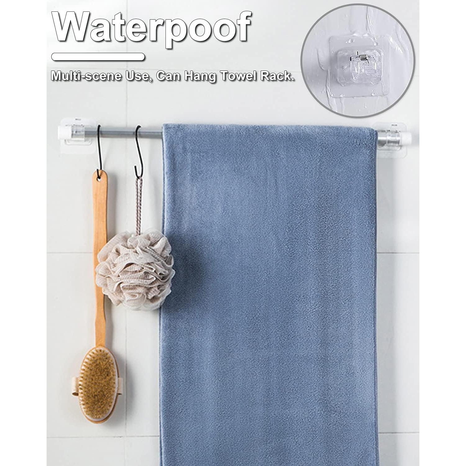 Soporte para Barra de Cortina Sin Perforación Tendiren 16pcs