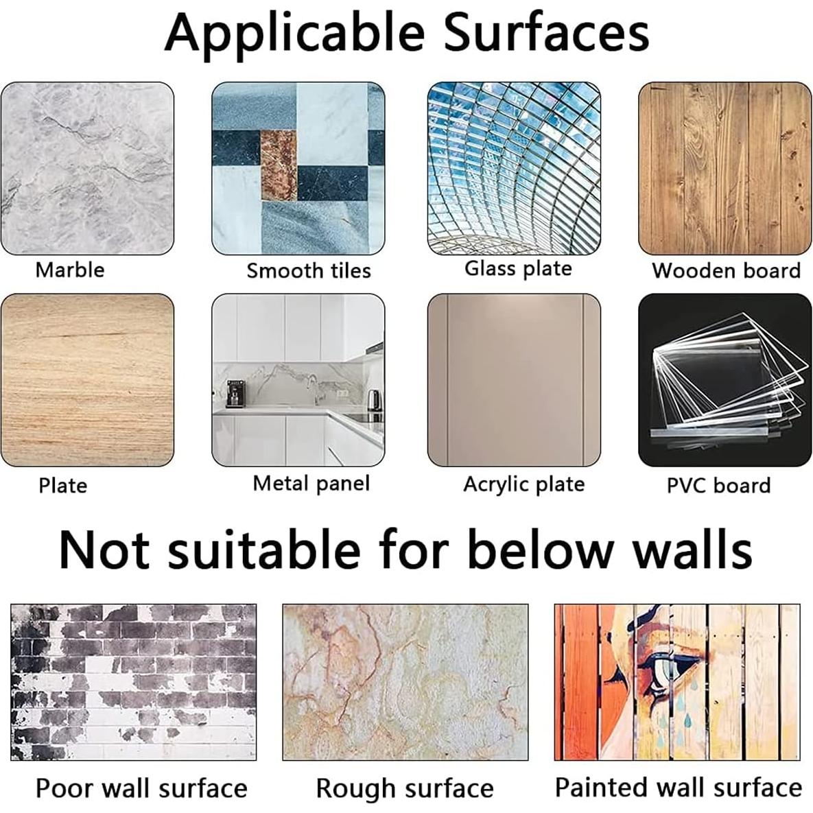 Soporte para Barra de Cortina Sin Perforación Tendiren 16pcs