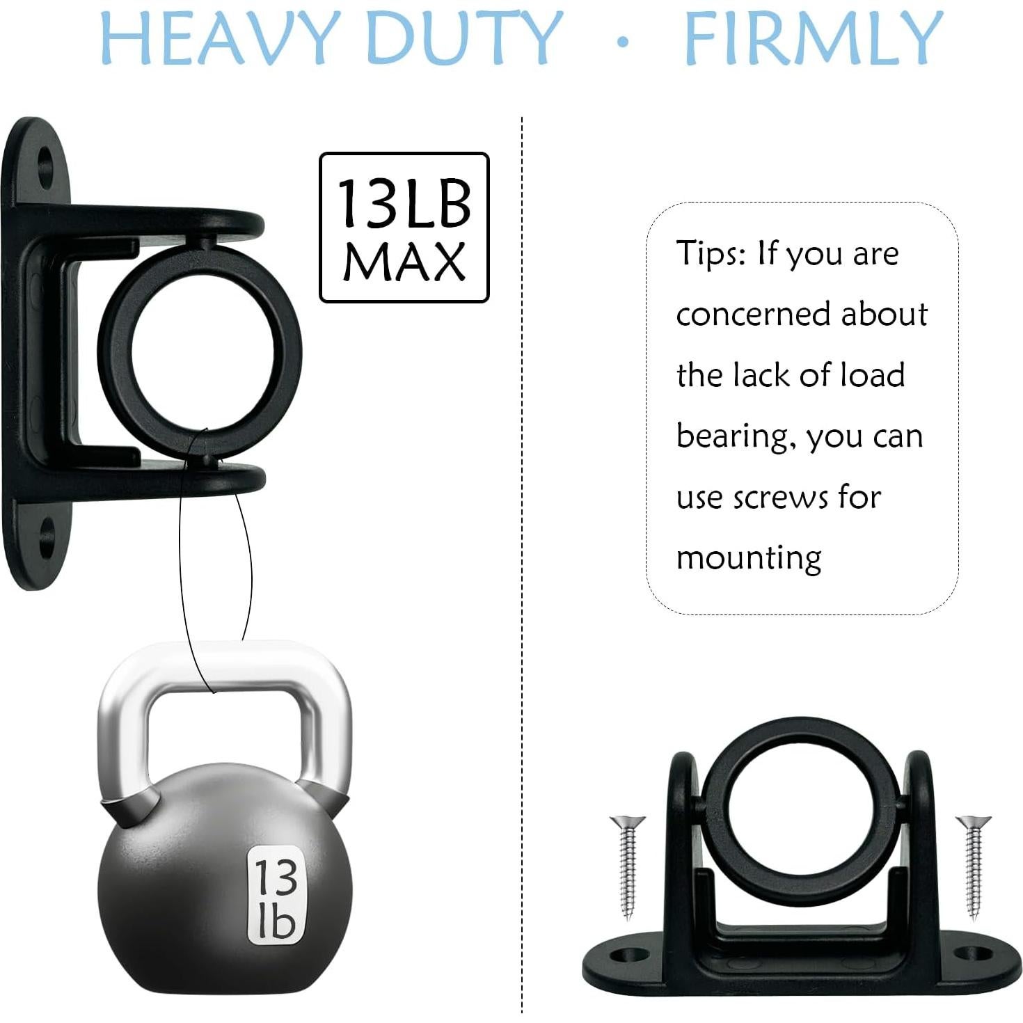 Soportes de Varilla de Cortina Autoadhesivos ZNCZHZN 4Pcs Negro