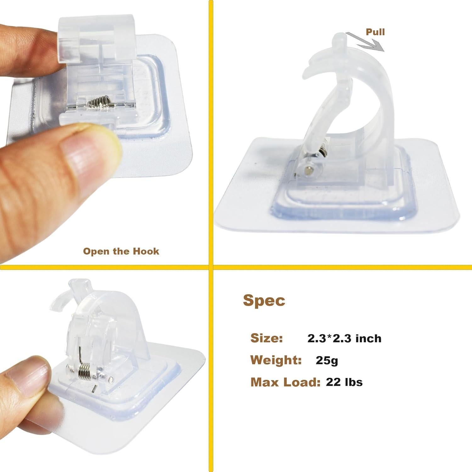 Ganchos Adhesivos MyyYiTar 8 Pcs Soporte Cortina 20kg