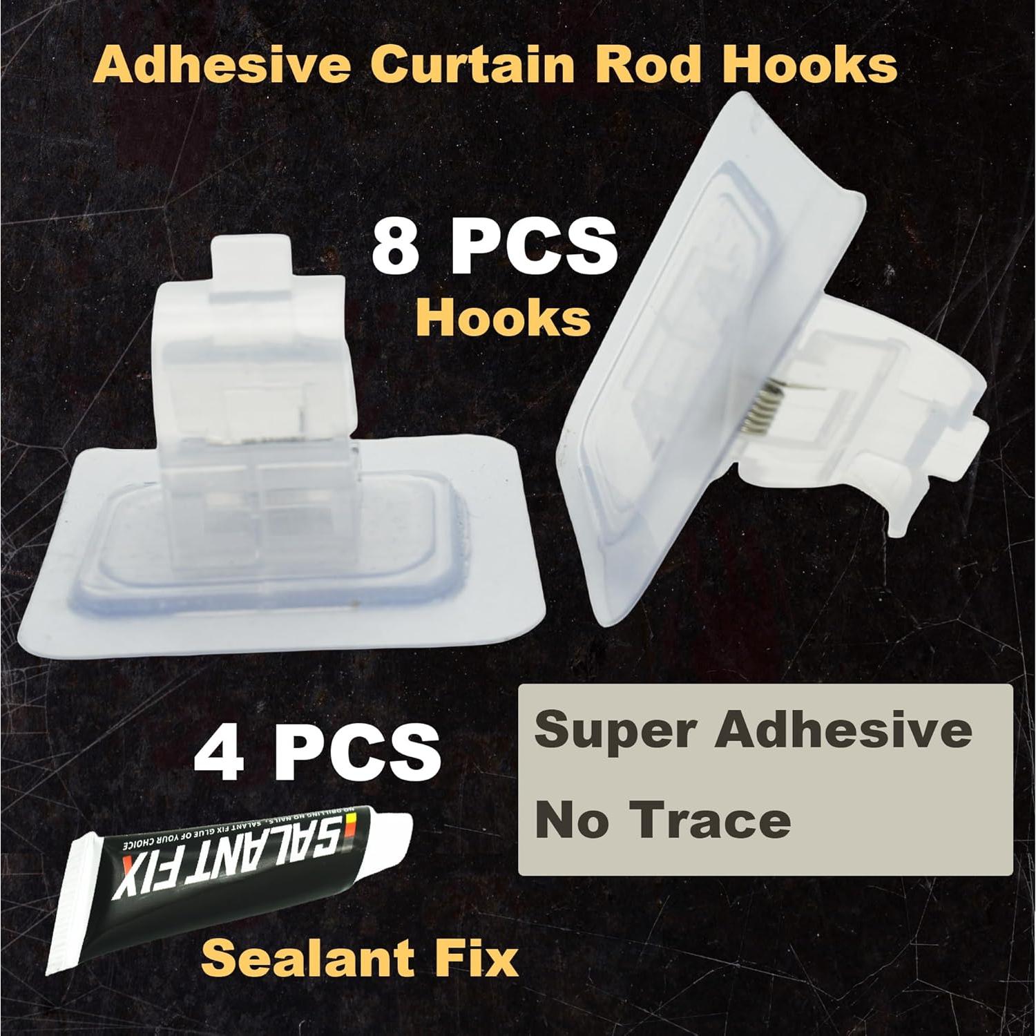 Ganchos Adhesivos MyyYiTar 8 Pcs Soporte Cortina 20kg