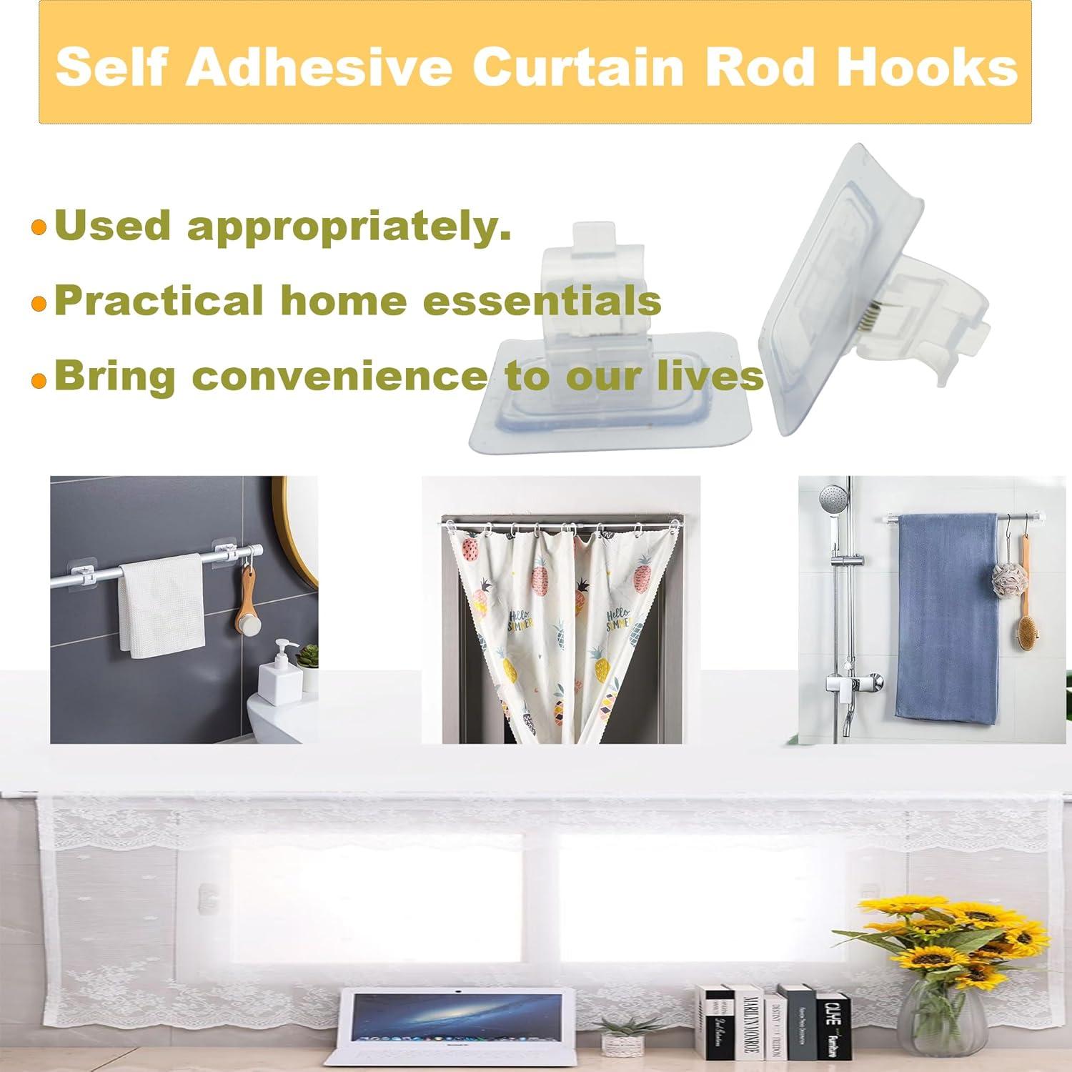 Ganchos Adhesivos MyyYiTar 8 Pcs Soporte Cortina 20kg