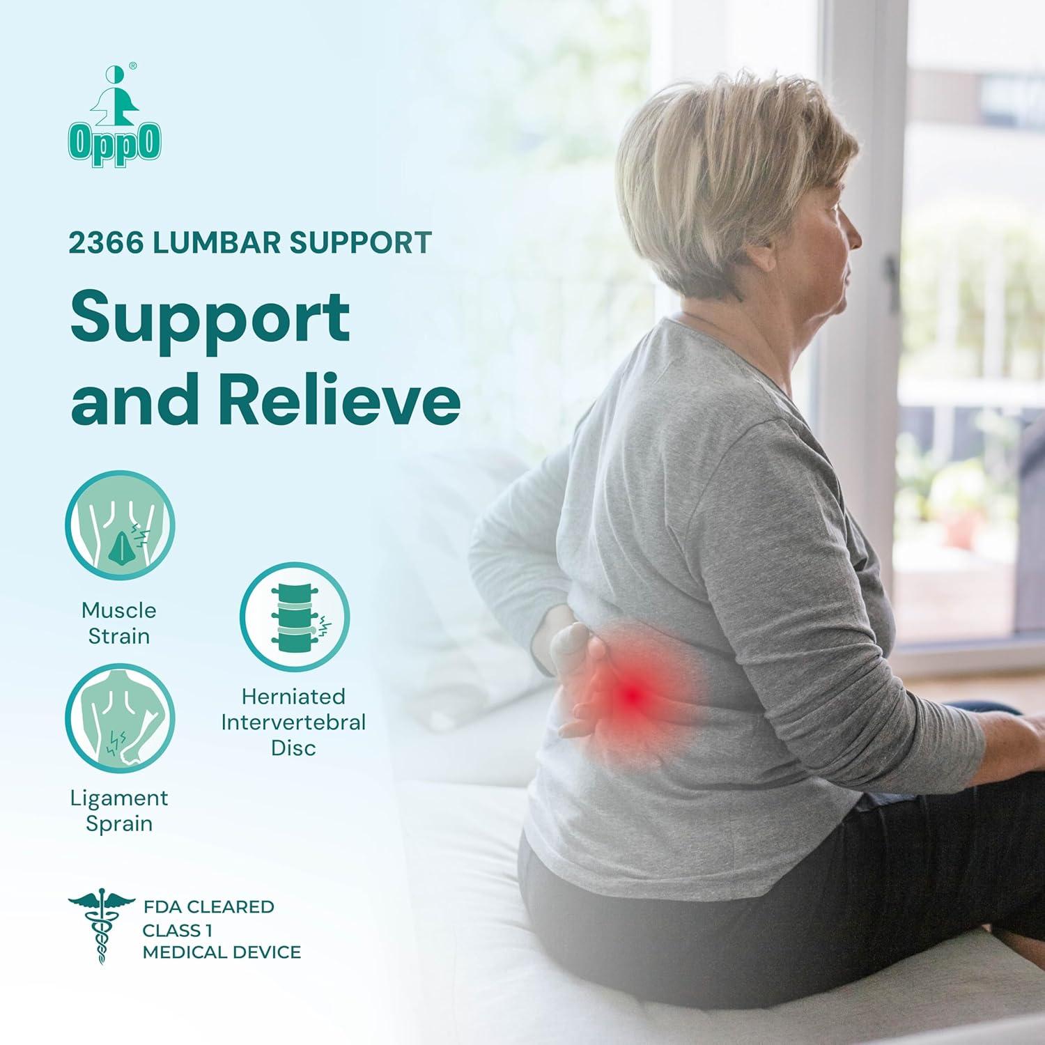 Faja Soporte Lumbar OPPO 2366 - Alivio Espalda Baja Grande