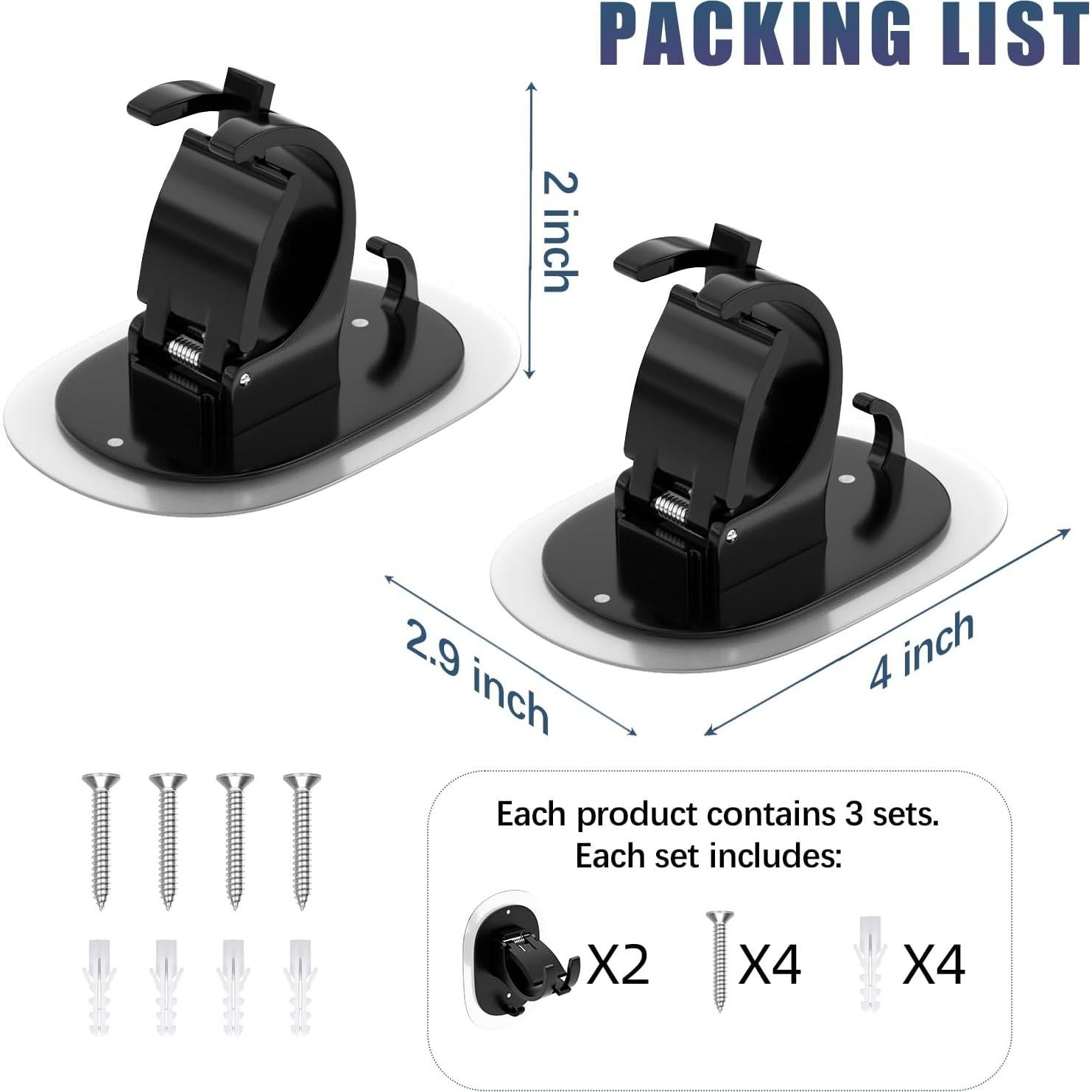 Soportes Adhesivos para Varilla de Cortina MIMARMZ - 2 Piezas