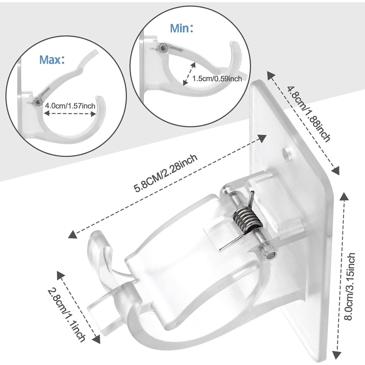 Soporte de Cortina Adhesivo Yeahxing 4PCS 9kg Sin Taladro