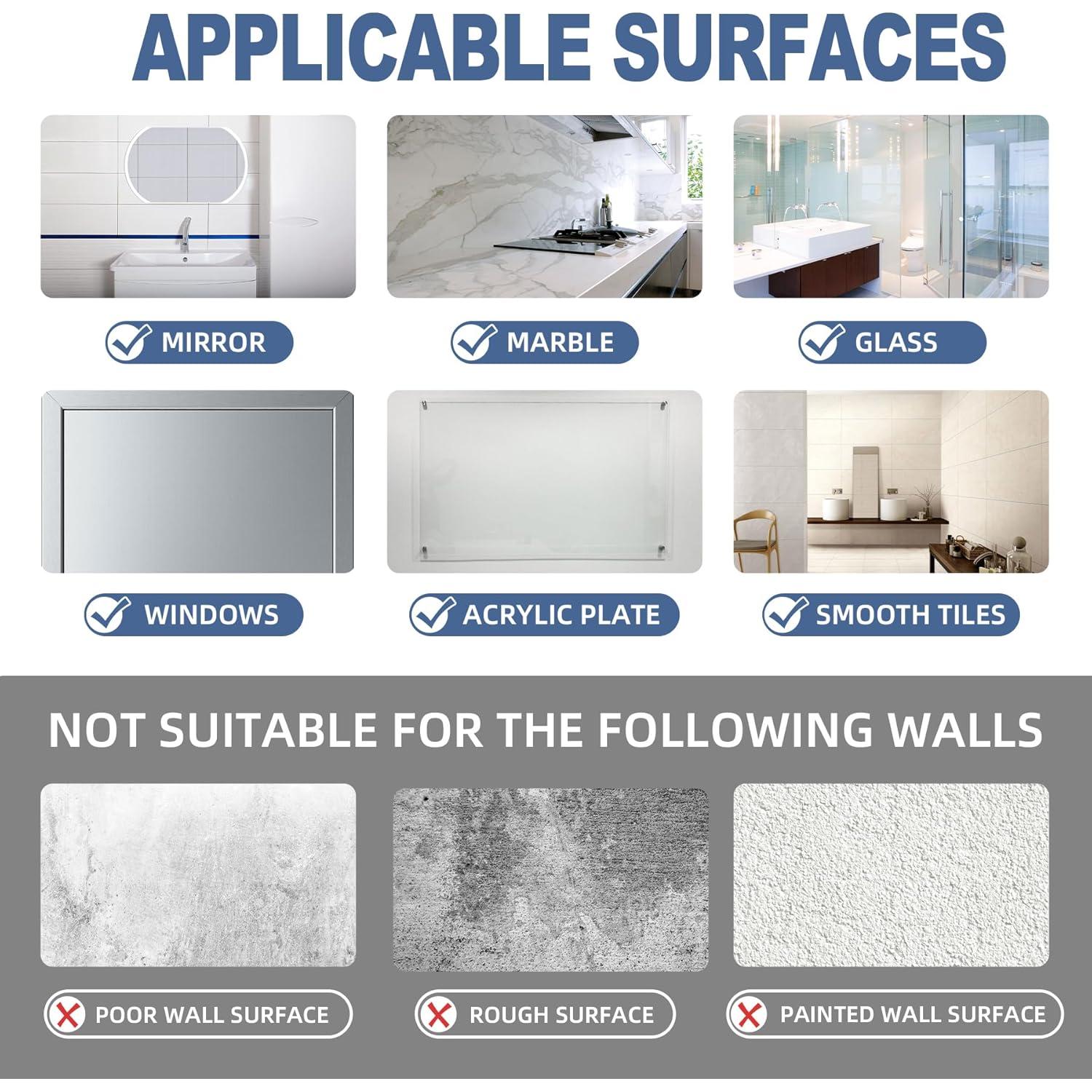 Soportes Adhesivos para Varilla de Cortina Antimbee - 2 Paquetes