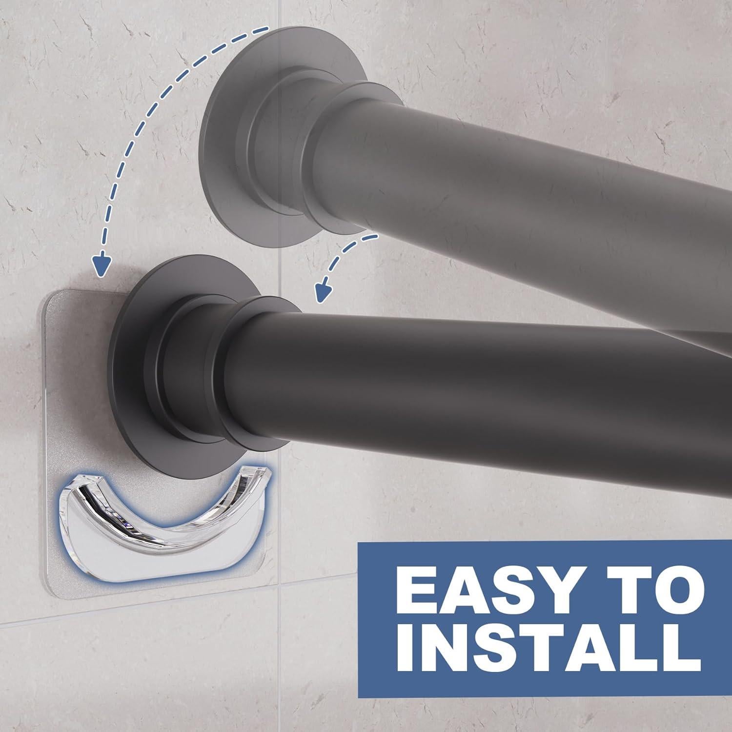 Soportes Adhesivos para Varilla de Cortina Antimbee - 2 Paquetes