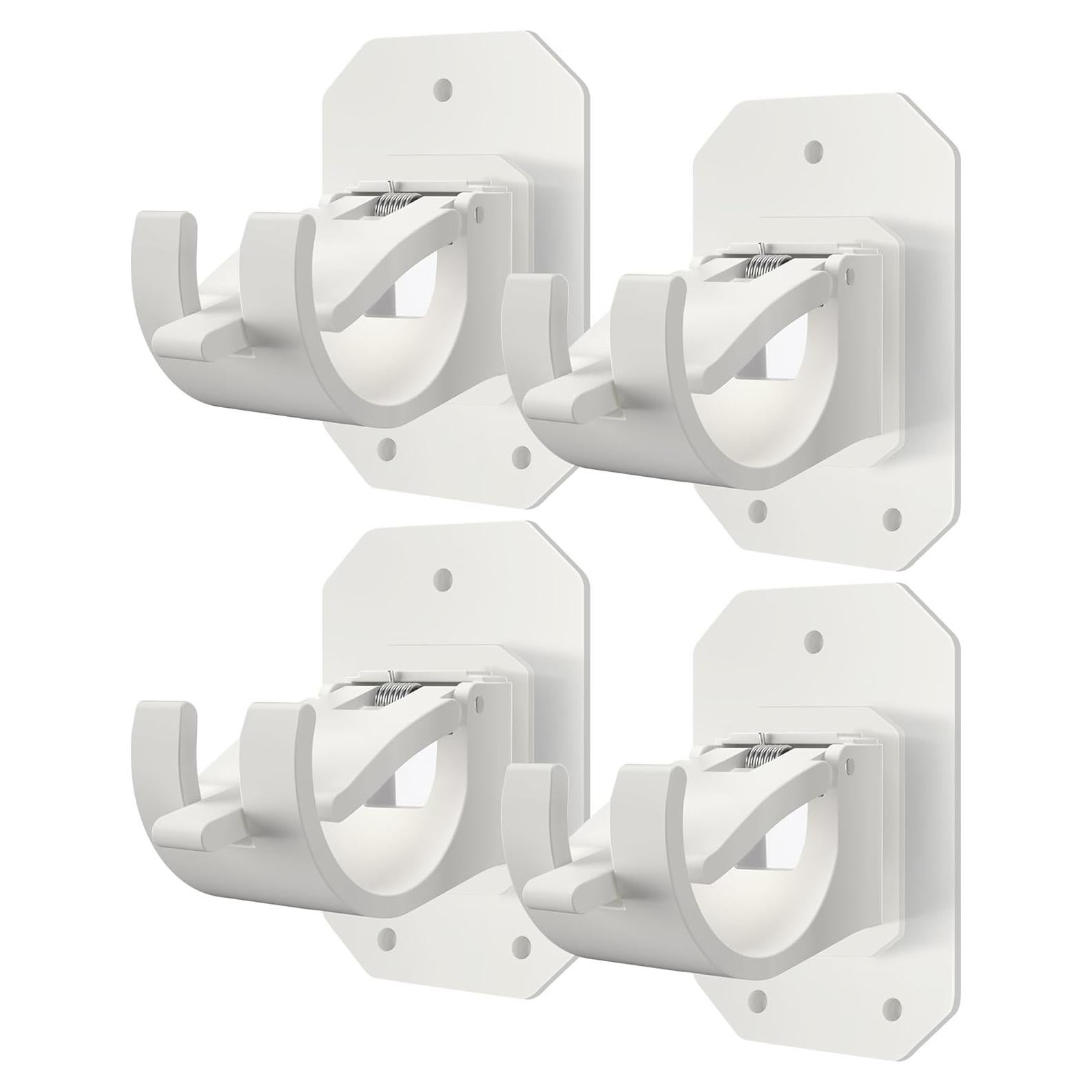 Soportes de Barra de Cortina Sin Taladro Codoule 4PCS Blanco