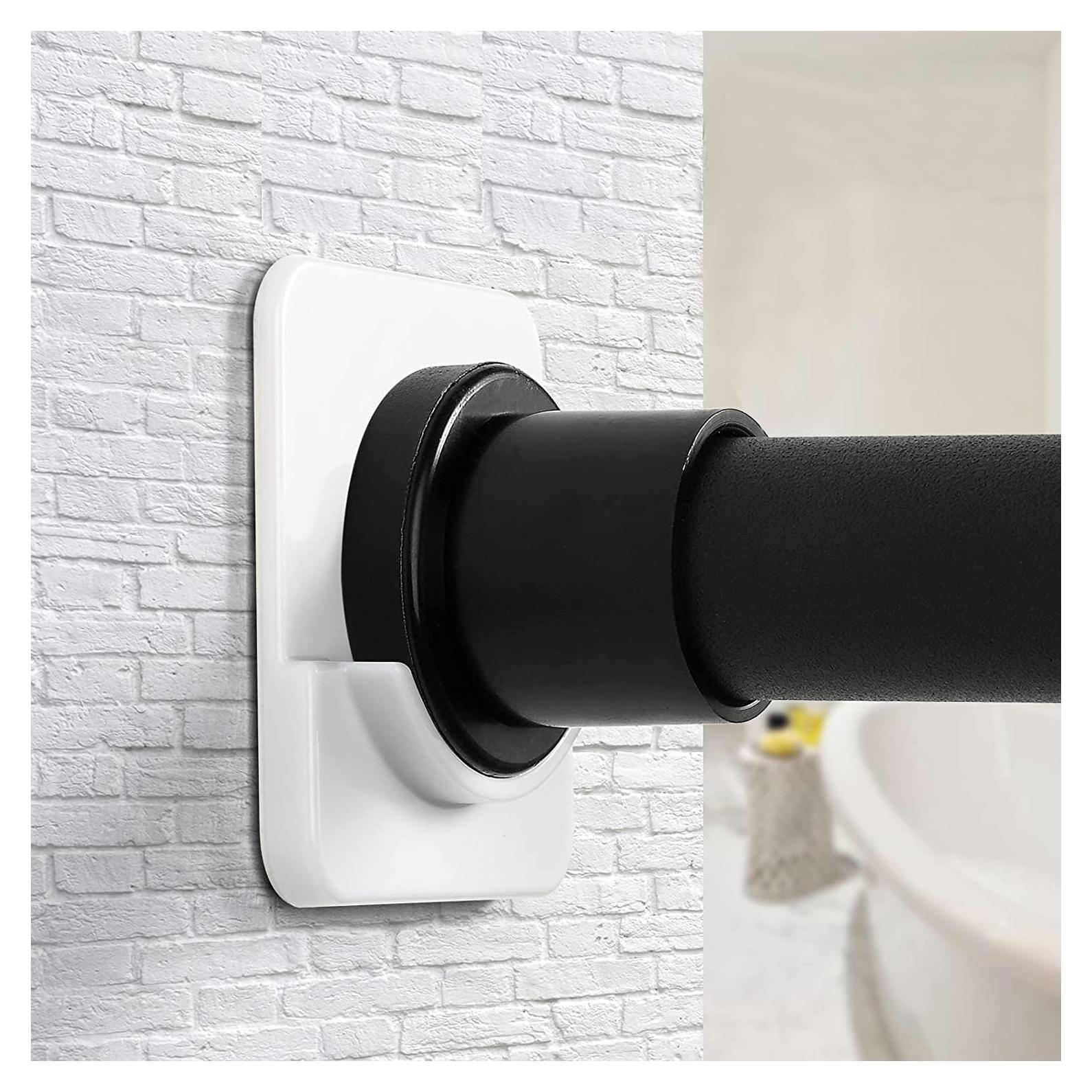 Soporte de Barra de Ducha Adhesivo ICERO - Paquete de 2, Blanco