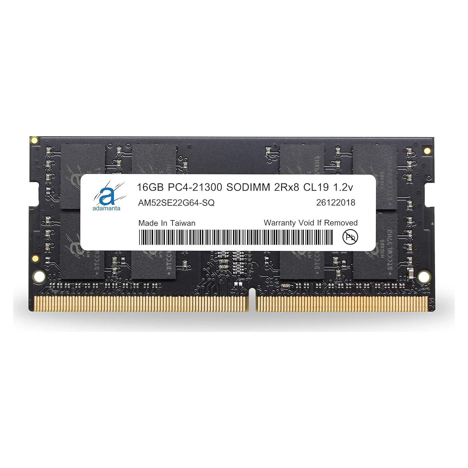 Memoria RAM Adamanta 16GB DDR4 2666MHz SODIMM 260 pines