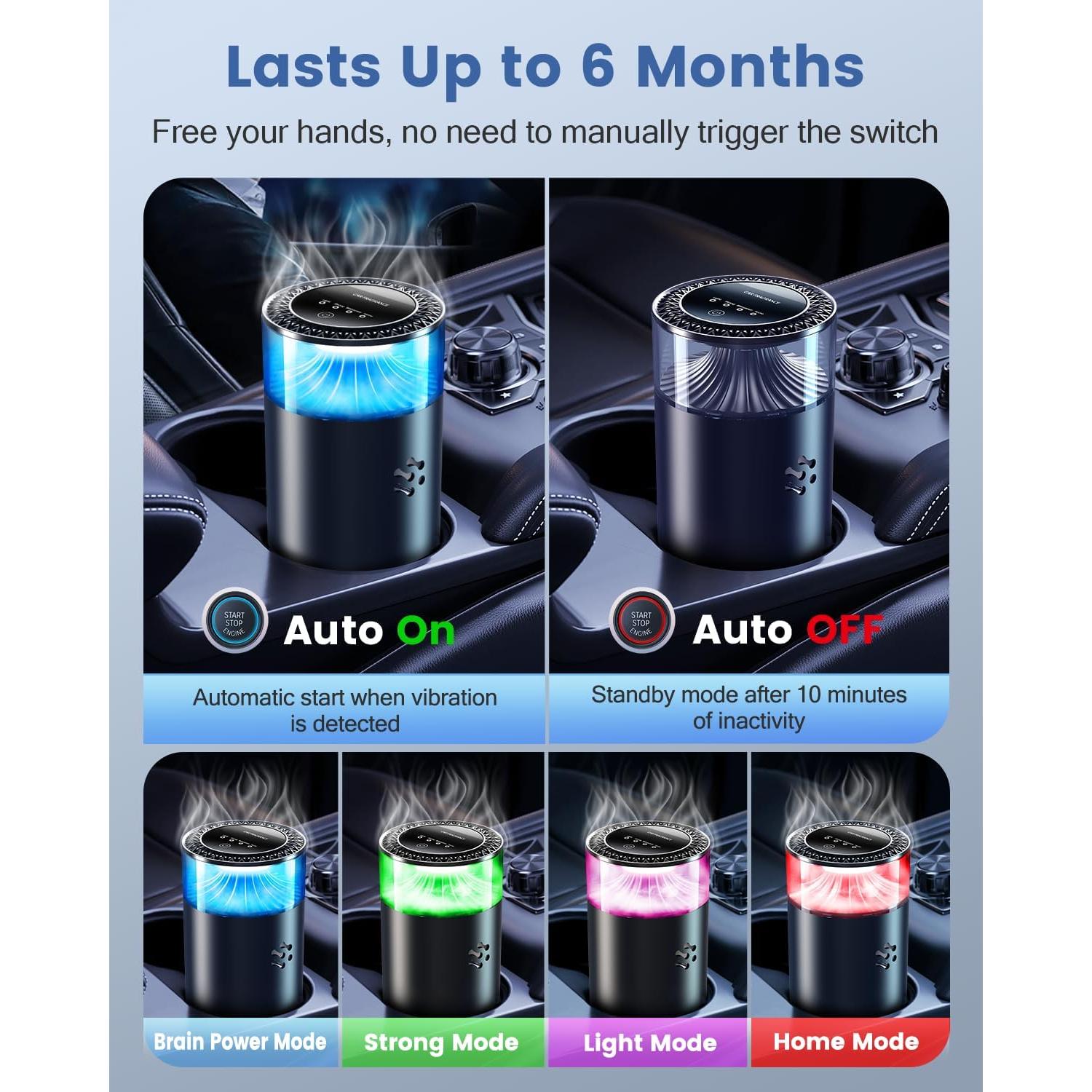 Difusor de Ambientador para Auto Smart Mountains WY-051 con 2 Fragancias