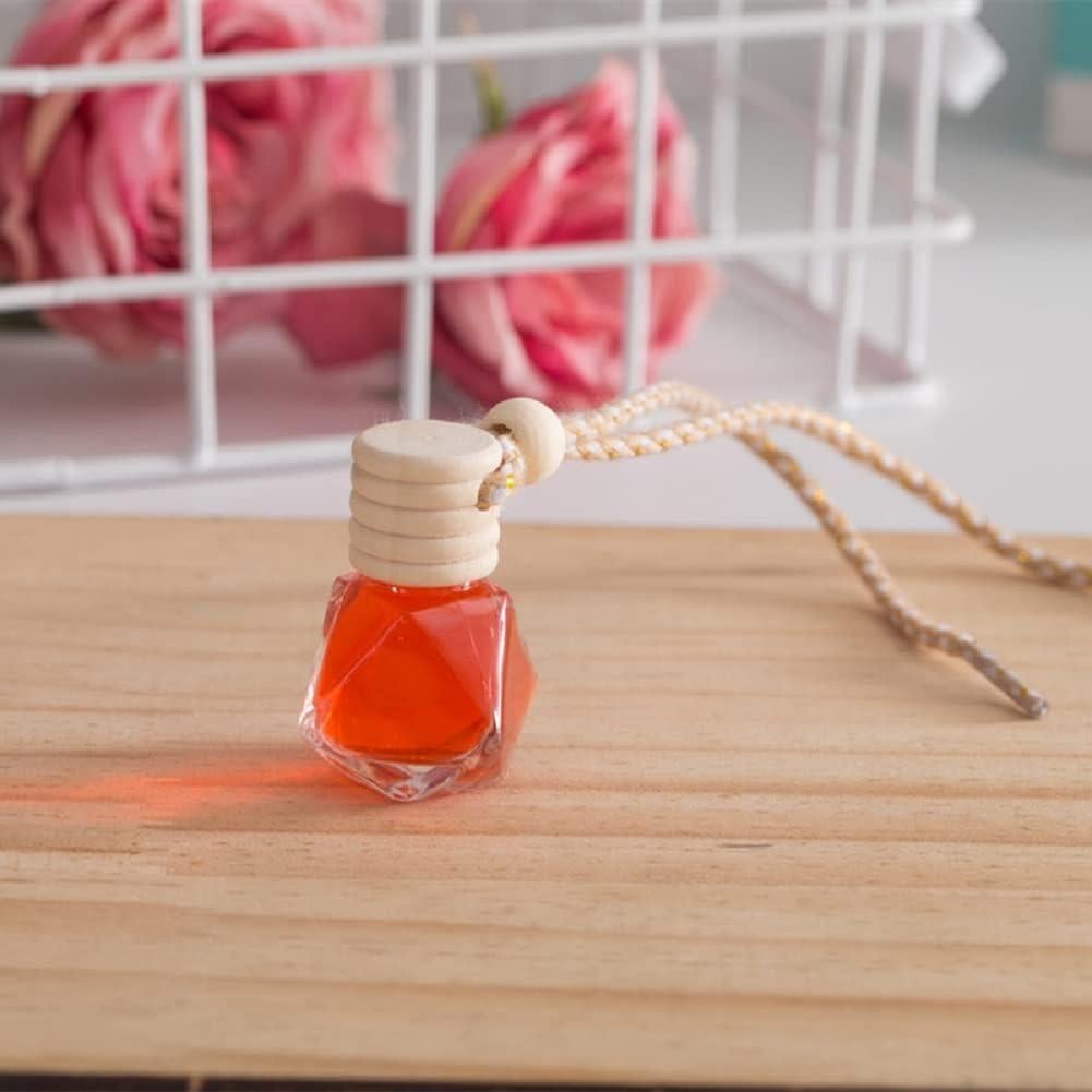 4 Piezas Ambientador de Aire para Coche 8ml Vidrio Transparente