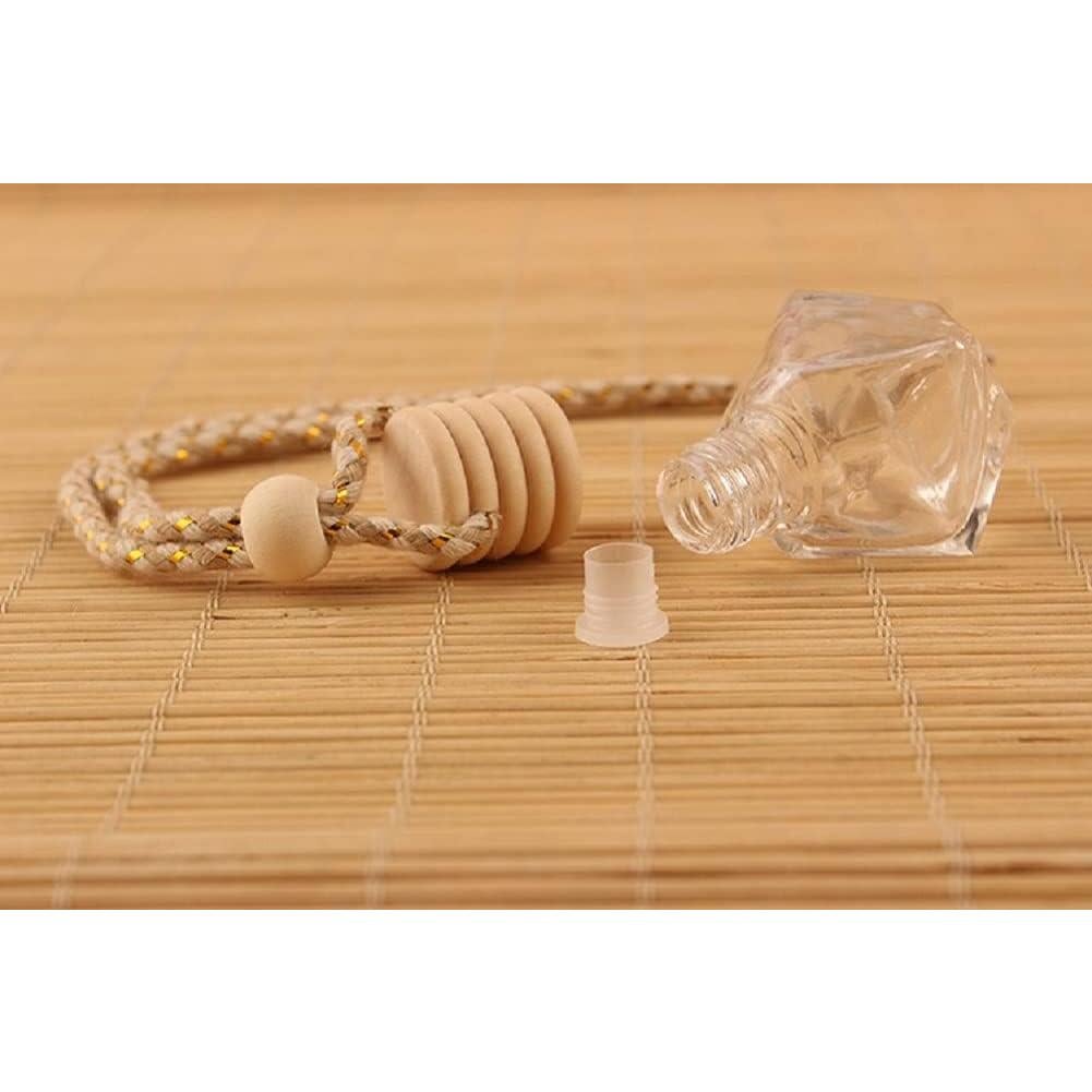 4 Piezas Ambientador de Aire para Coche 8ml Vidrio Transparente