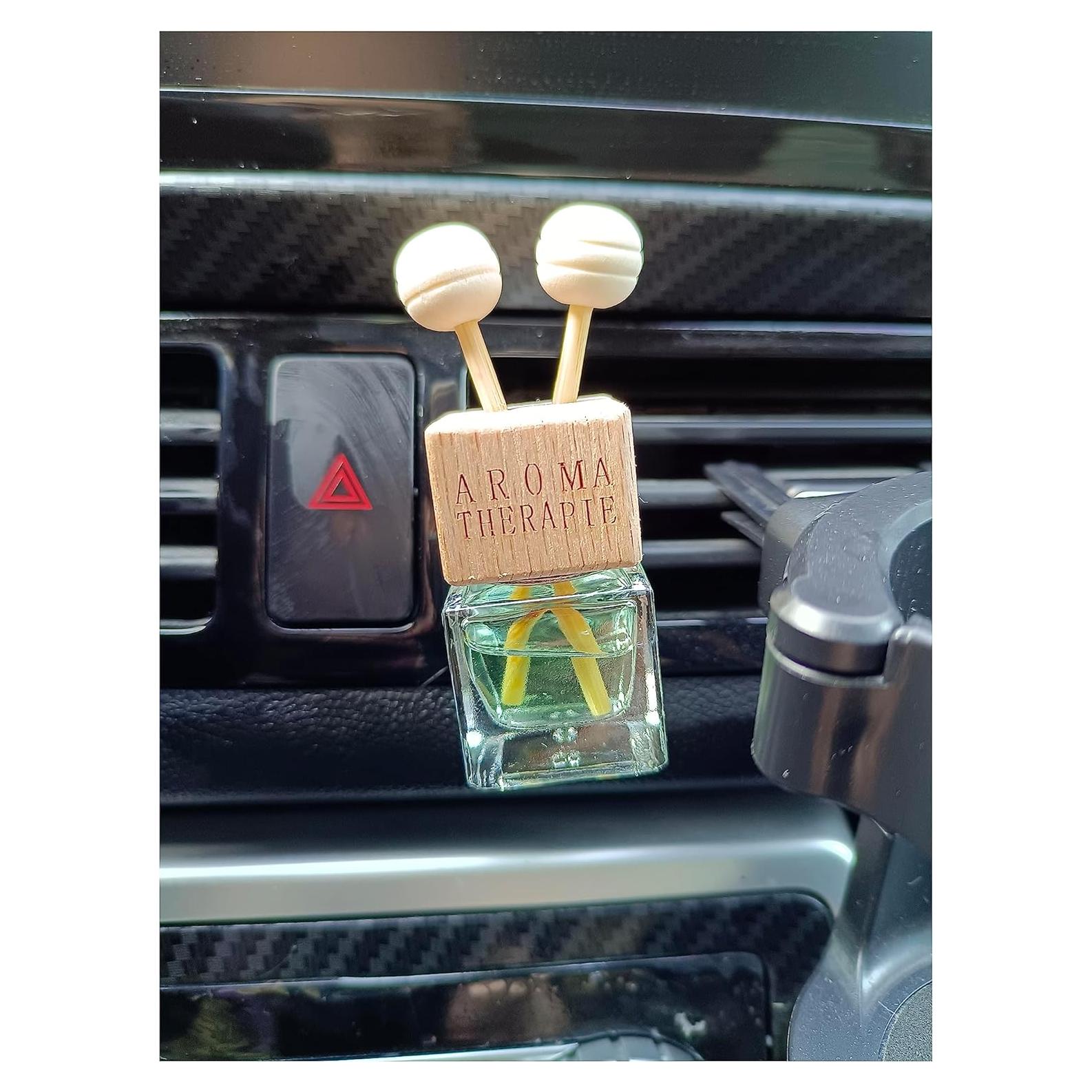 4 Paquetes Ambientador de Auto Clip Ventilación 8ml Vidrio