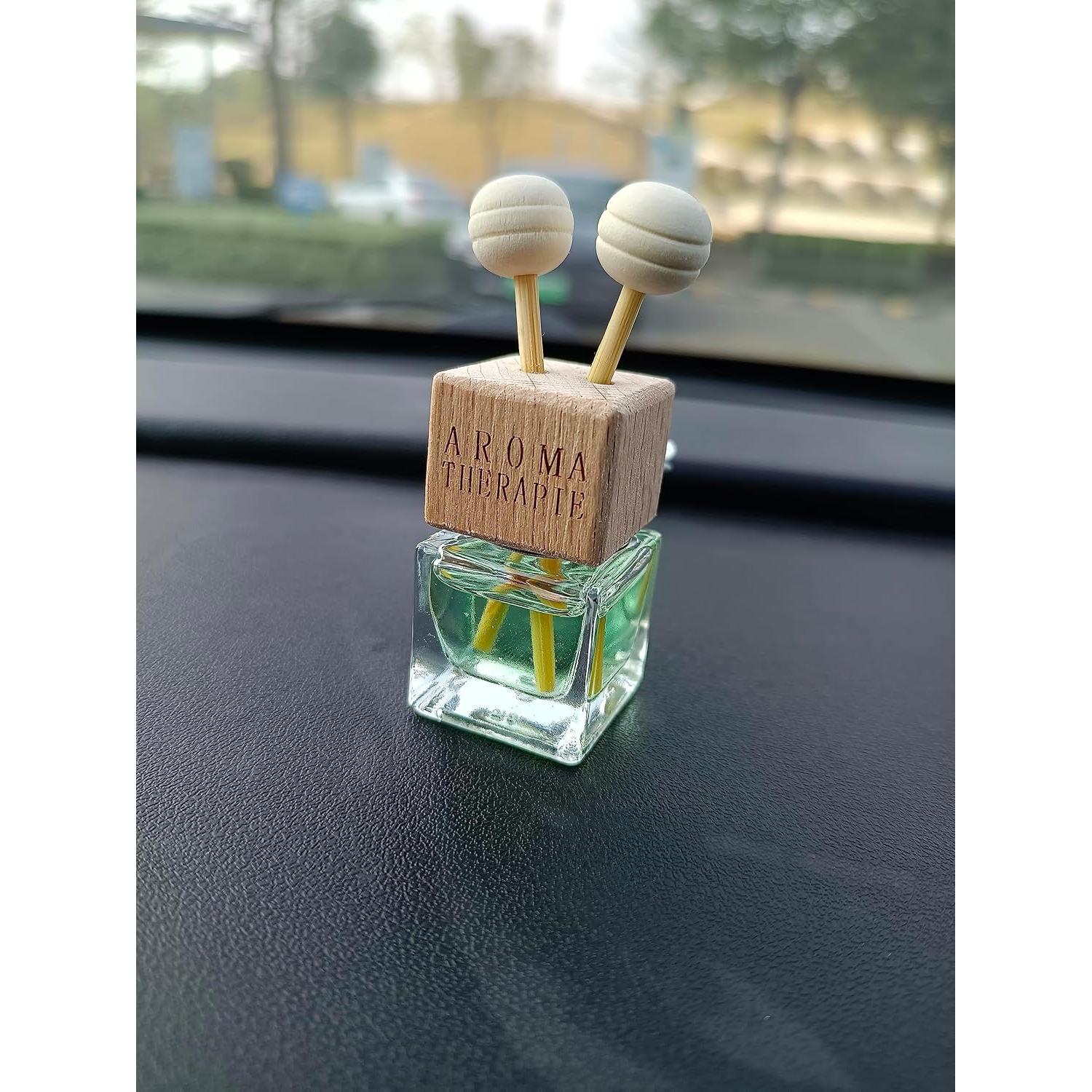 4 Paquetes Ambientador de Auto Clip Ventilación 8ml Vidrio