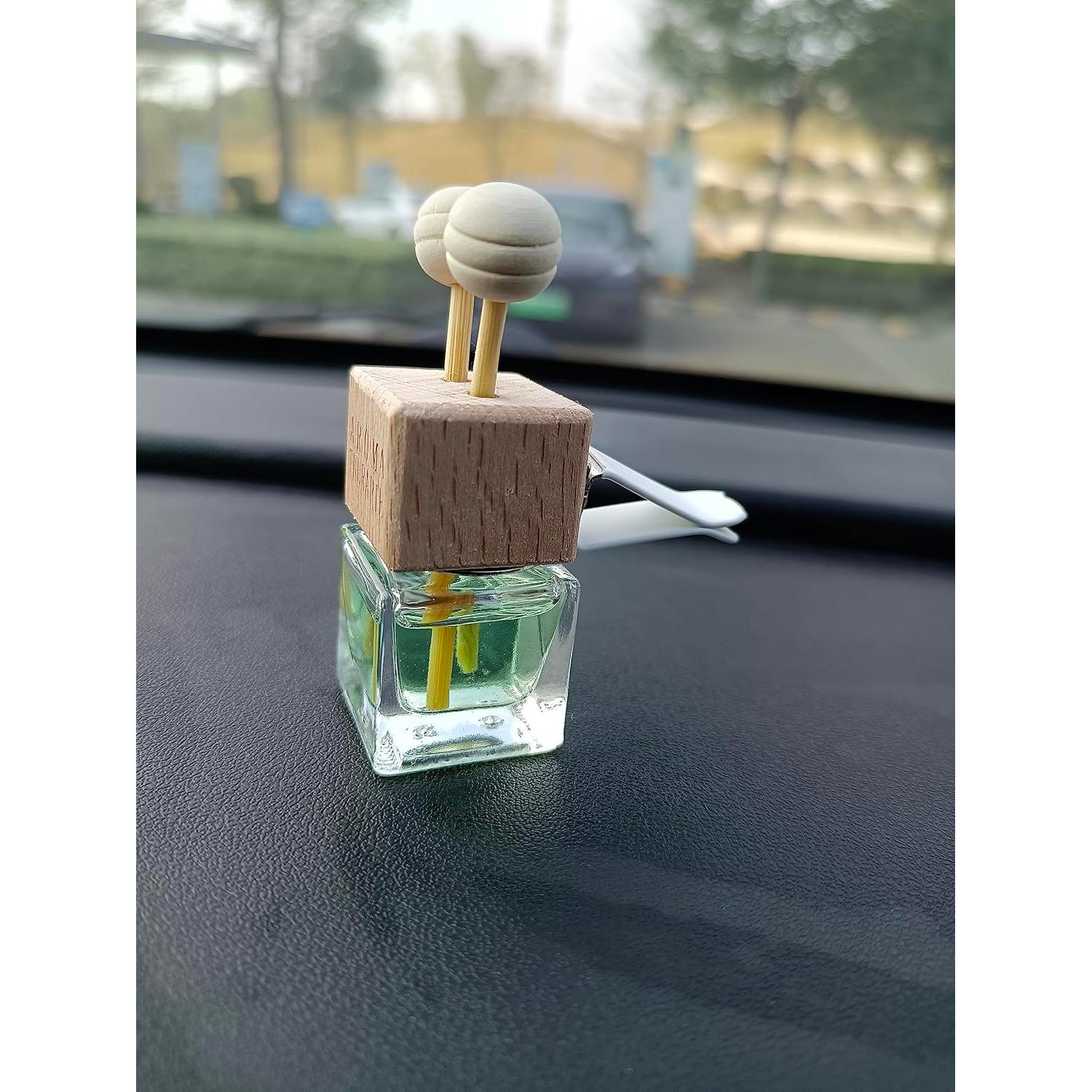 4 Paquetes Ambientador de Auto Clip Ventilación 8ml Vidrio