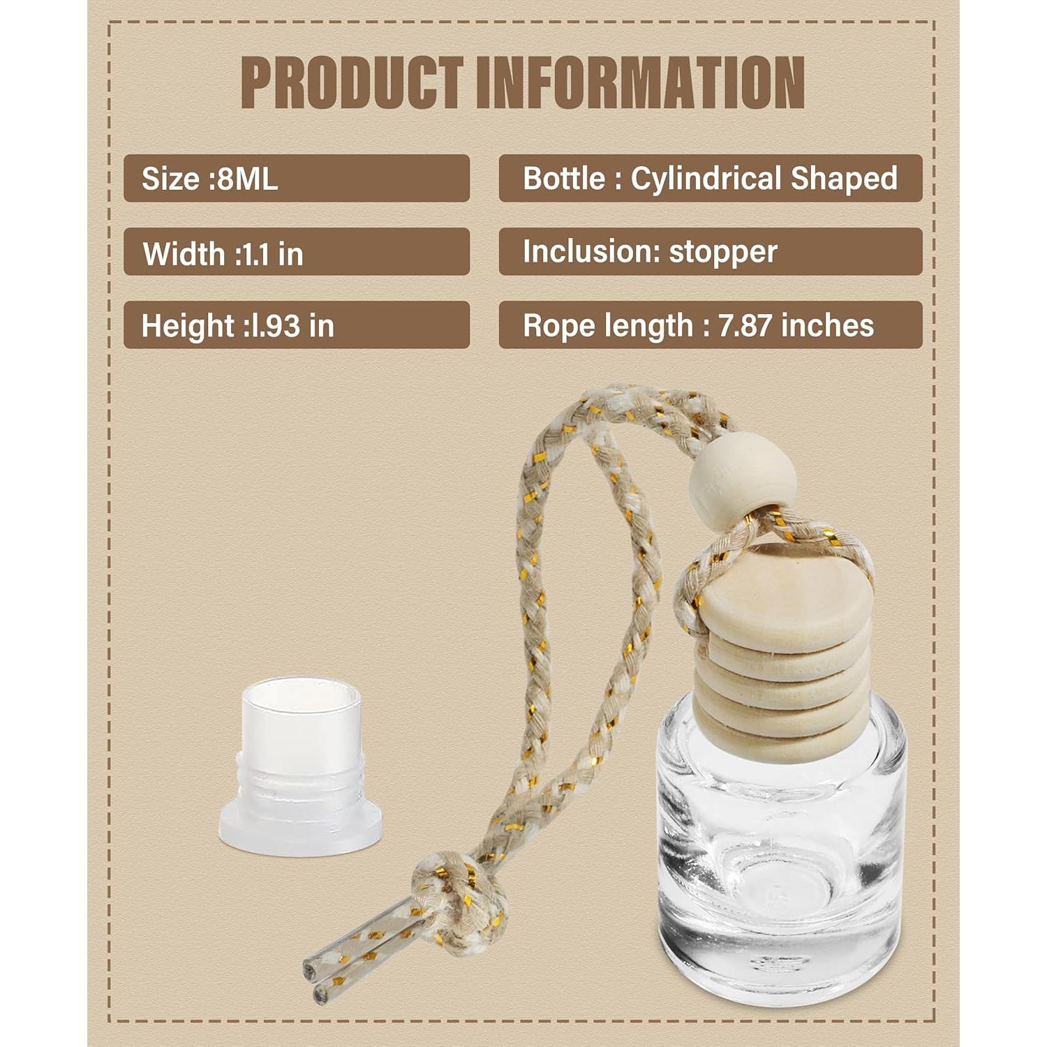 Ambientador de Aire Colgante ESEWALAS 5Pcs Vidrio 16cm