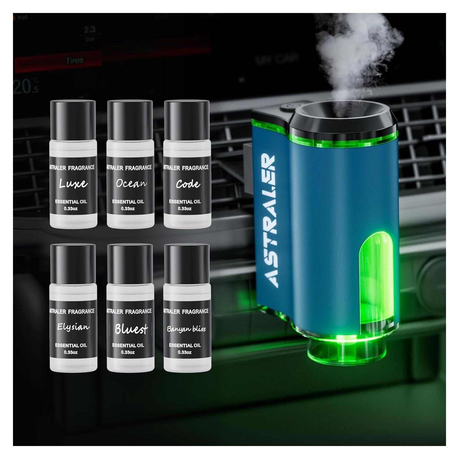 Difusor de Aroma para Coche ASTRALER con 6 Aceites Esenciales