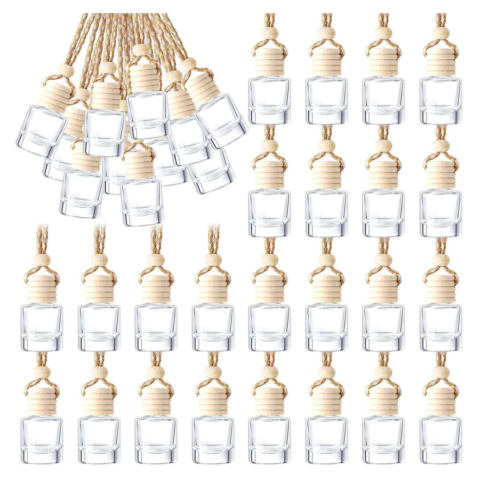 Ambientador de Auto BBTO 50 Pcs Botellas de Vidrio Cilíndricas