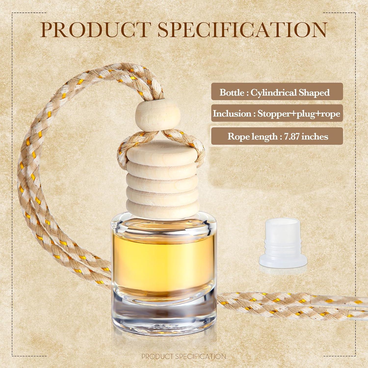 Ambientador de Auto BBTO 50 Pcs Botellas de Vidrio Cilíndricas