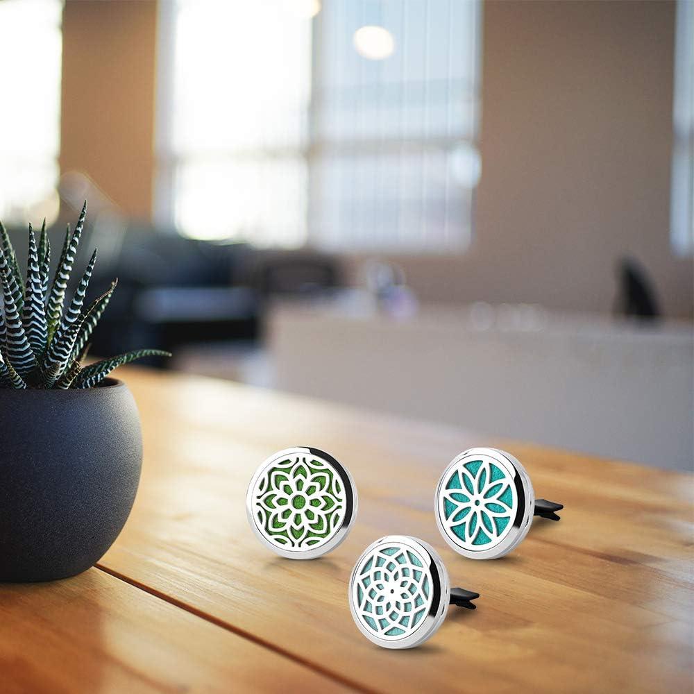 Difusor de Aromaterapia para Auto ttstar con 3 Clips y 36 Almohadillas