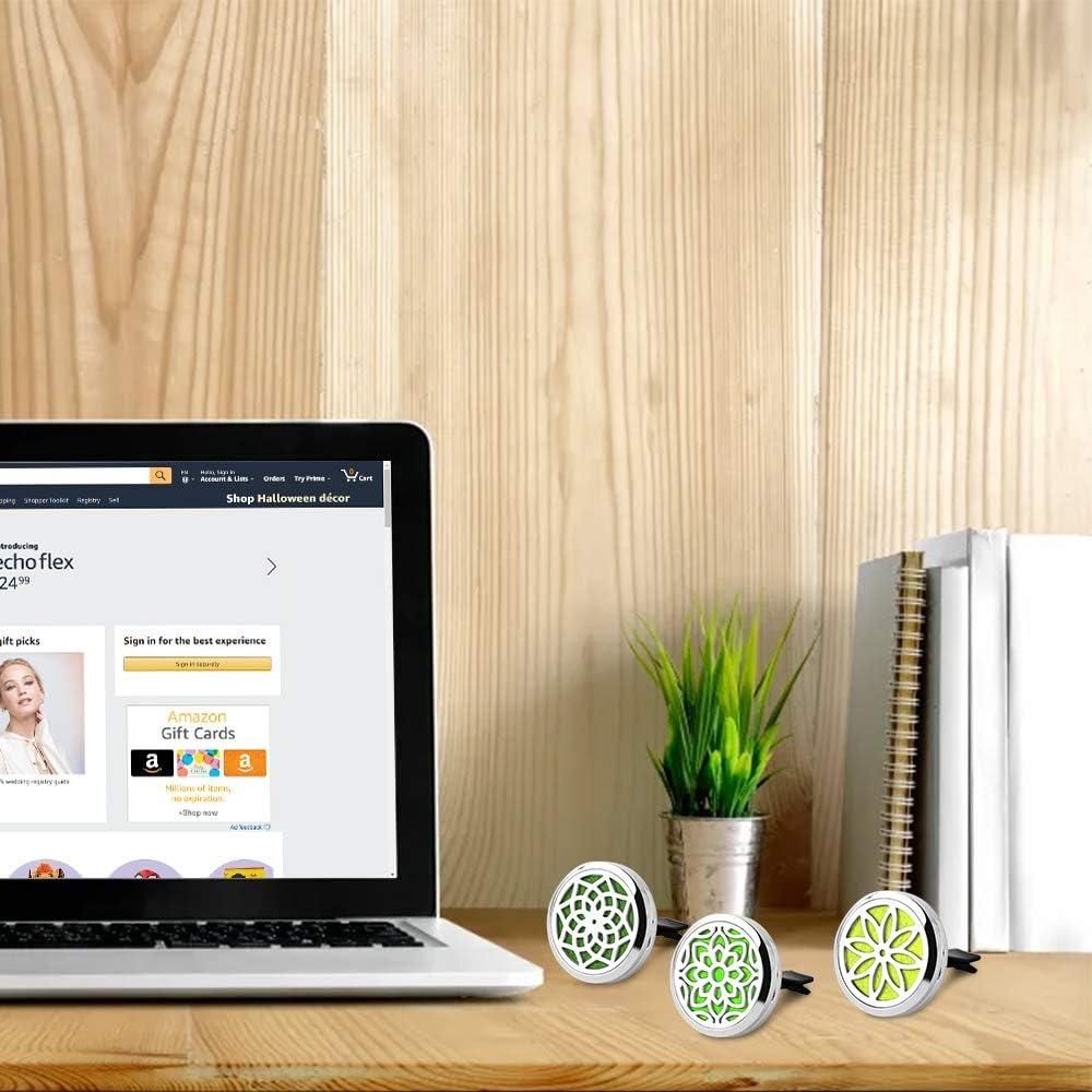 Difusor de Aromaterapia para Auto ttstar con 3 Clips y 36 Almohadillas