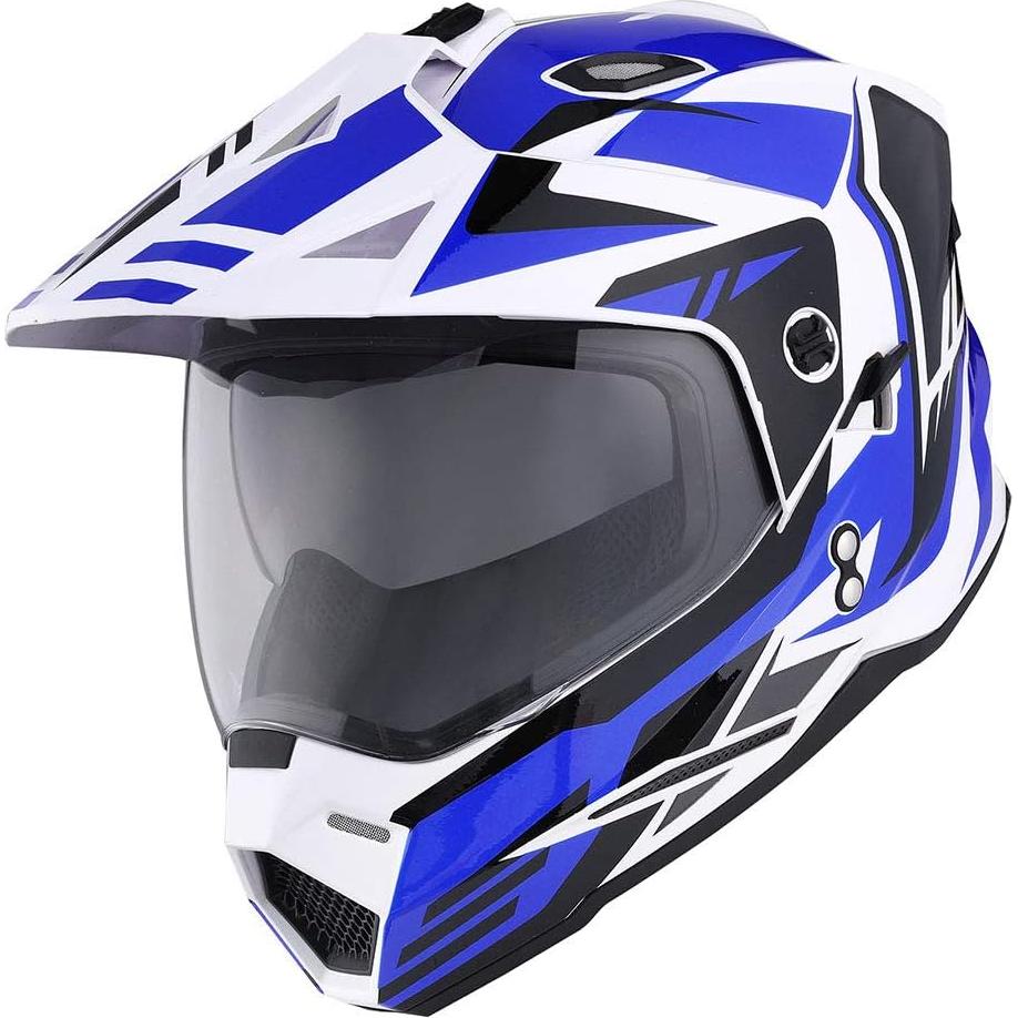 Casco Motocicleta 1Storm HF802 Doble Visor Negro Pequeño