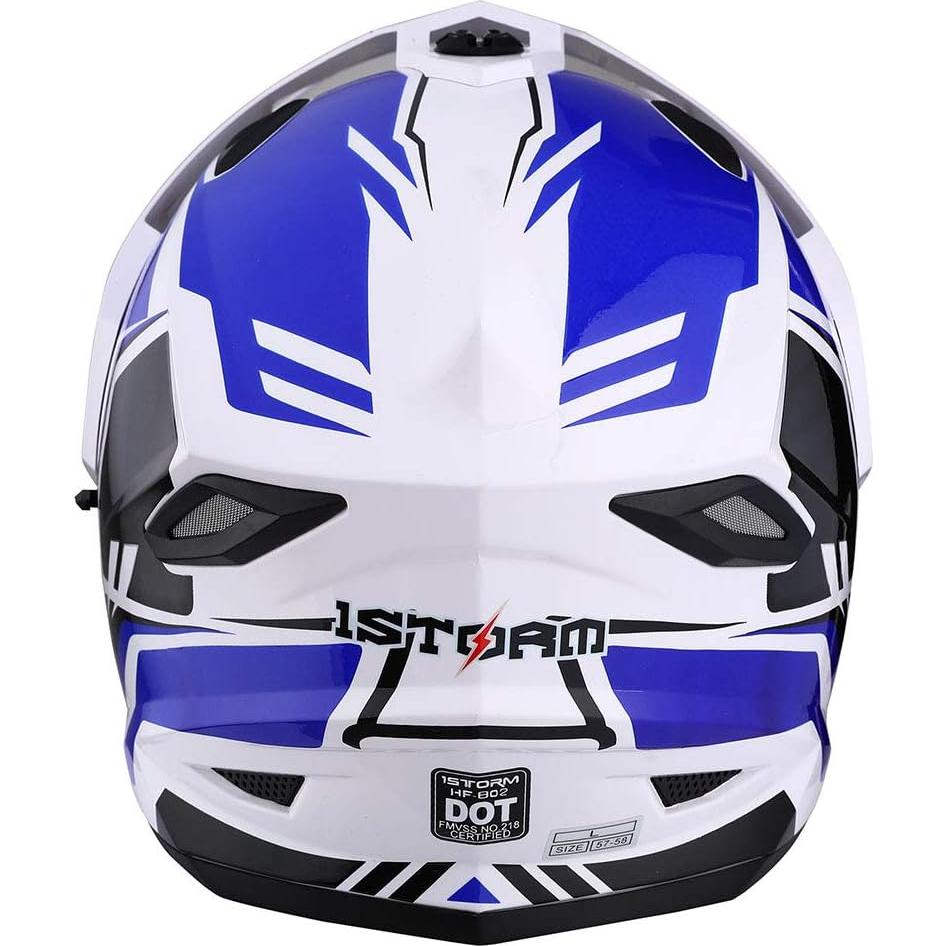 Casco Motocicleta 1Storm HF802 Doble Visor Negro Pequeño