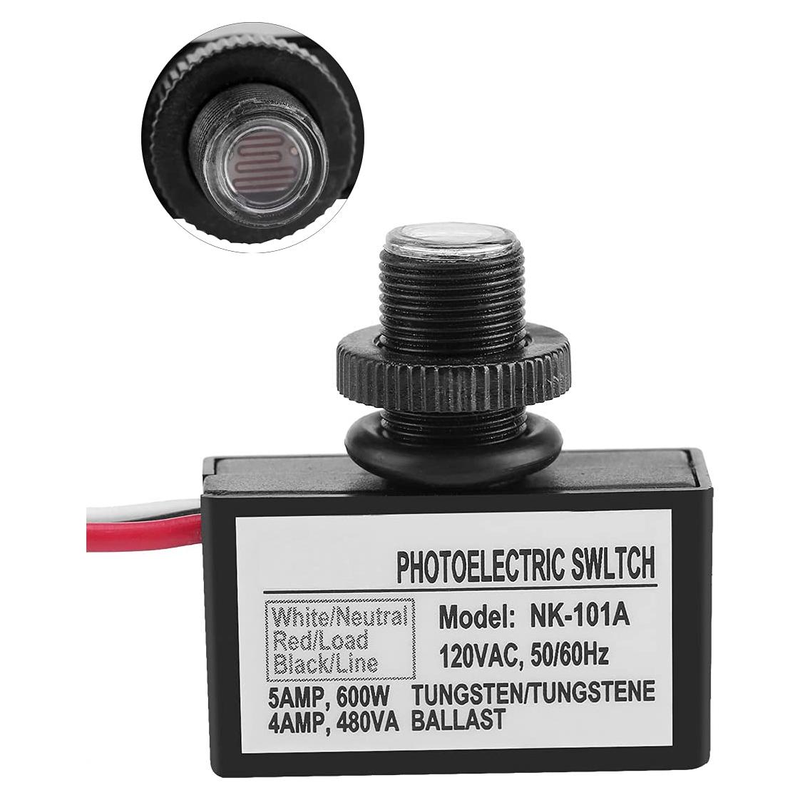 Interruptor Fotoeléctrico Lelukee para Luz Exterior 120V AC