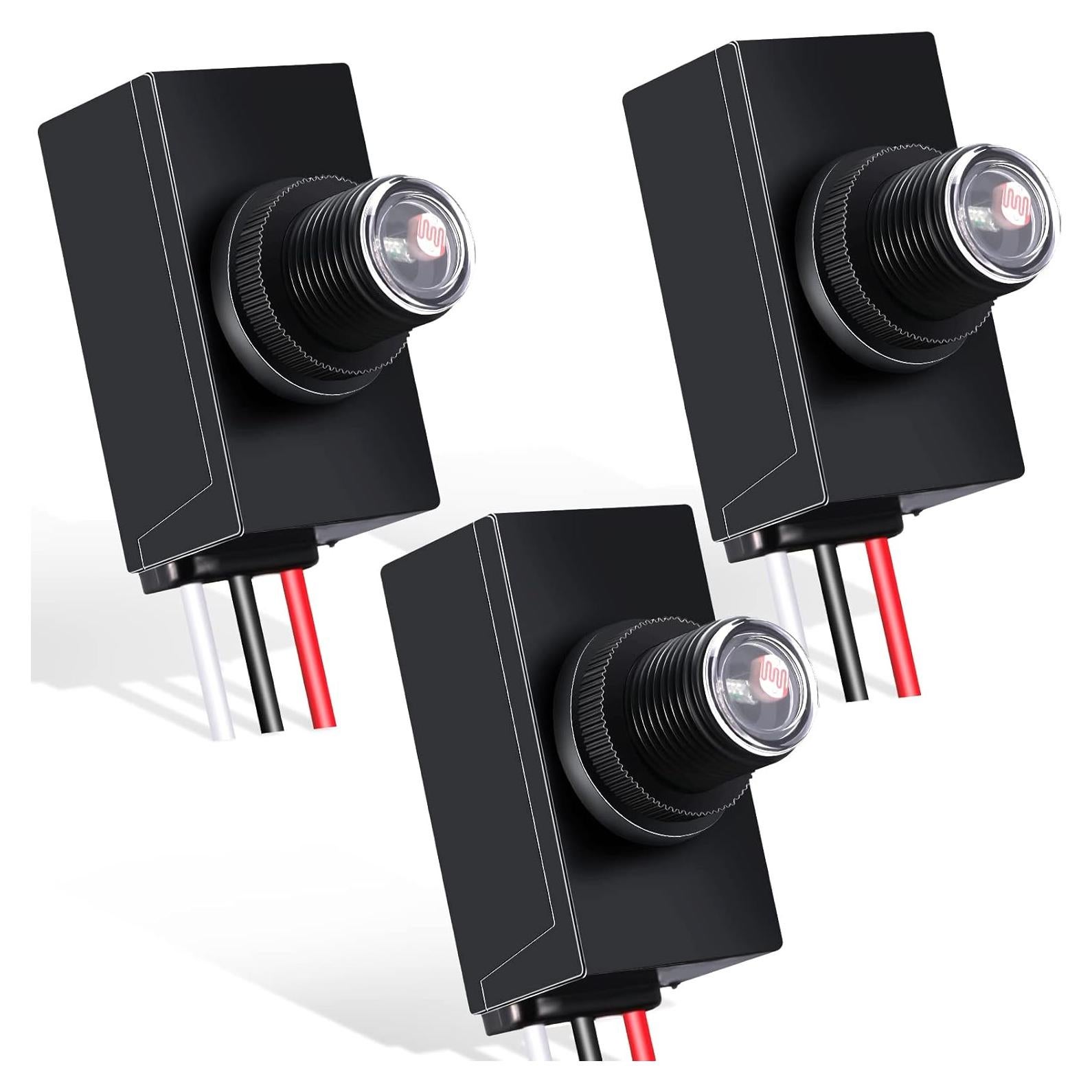 Sensor Fotoeléctrico Flutesan 3 Piezas 120-277V Exterior