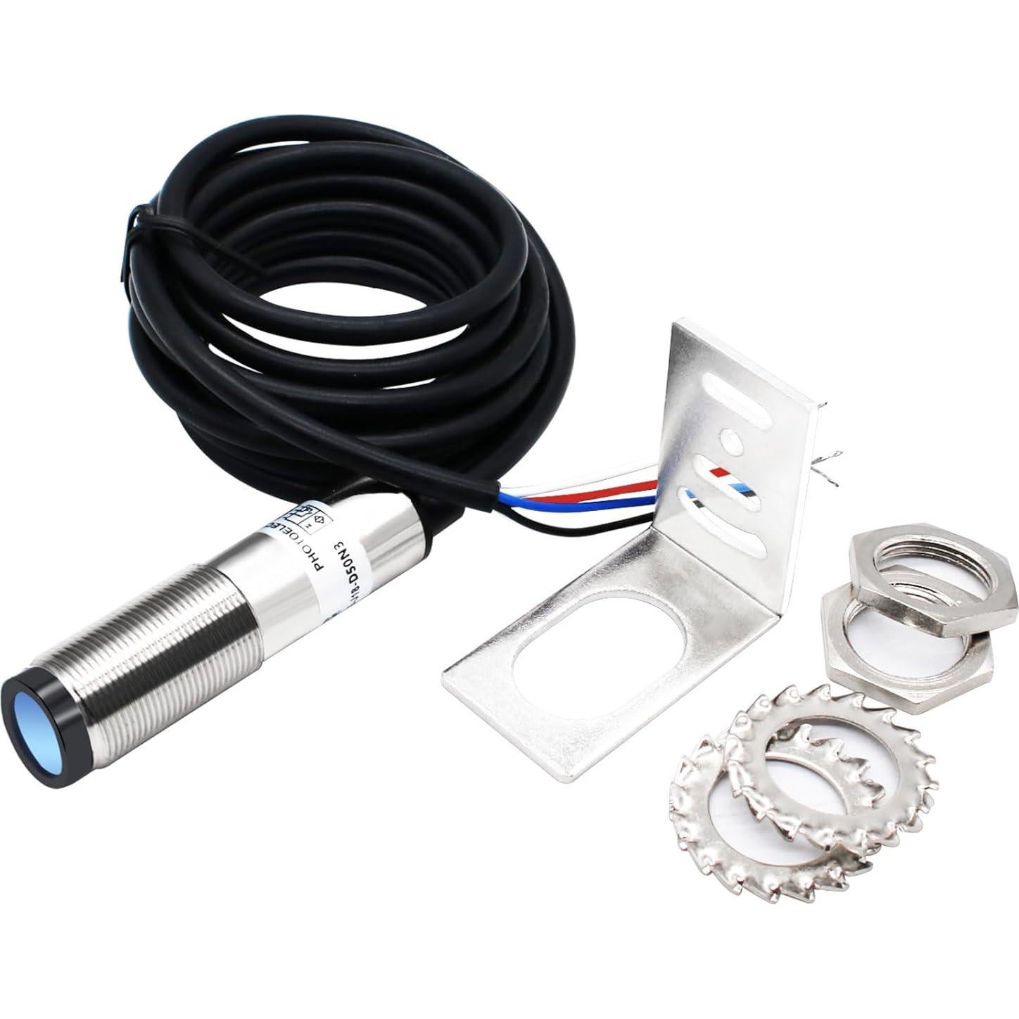 Sensor Láser Fotoeléctrico NPN NO+NC 10-30VDC 0-500mm LCTC