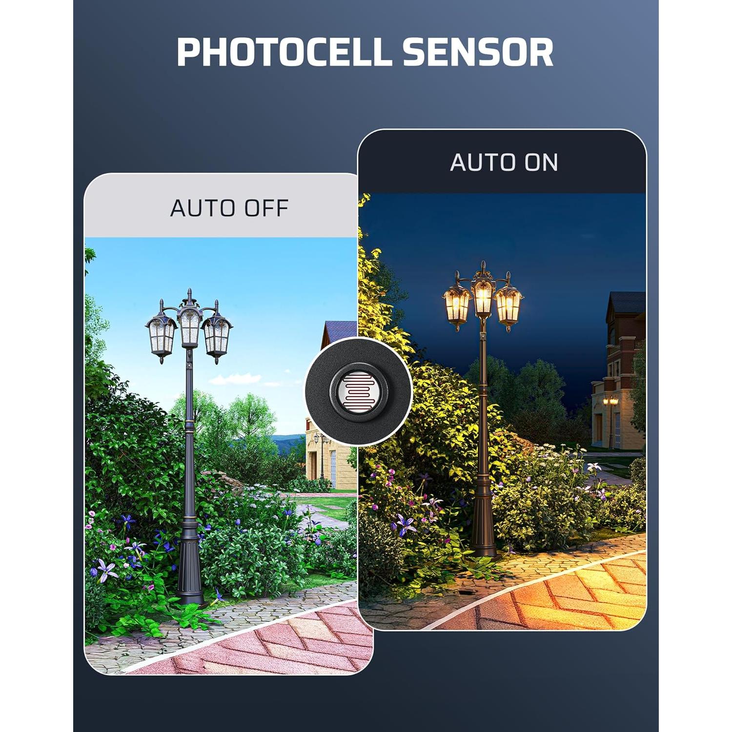 Sensor Fotoeléctrico EDISHINE para Luz de Poste Exterior 120V