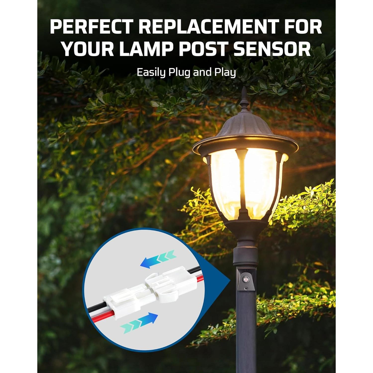 Sensor Fotoeléctrico EDISHINE para Luz de Poste Exterior 120V